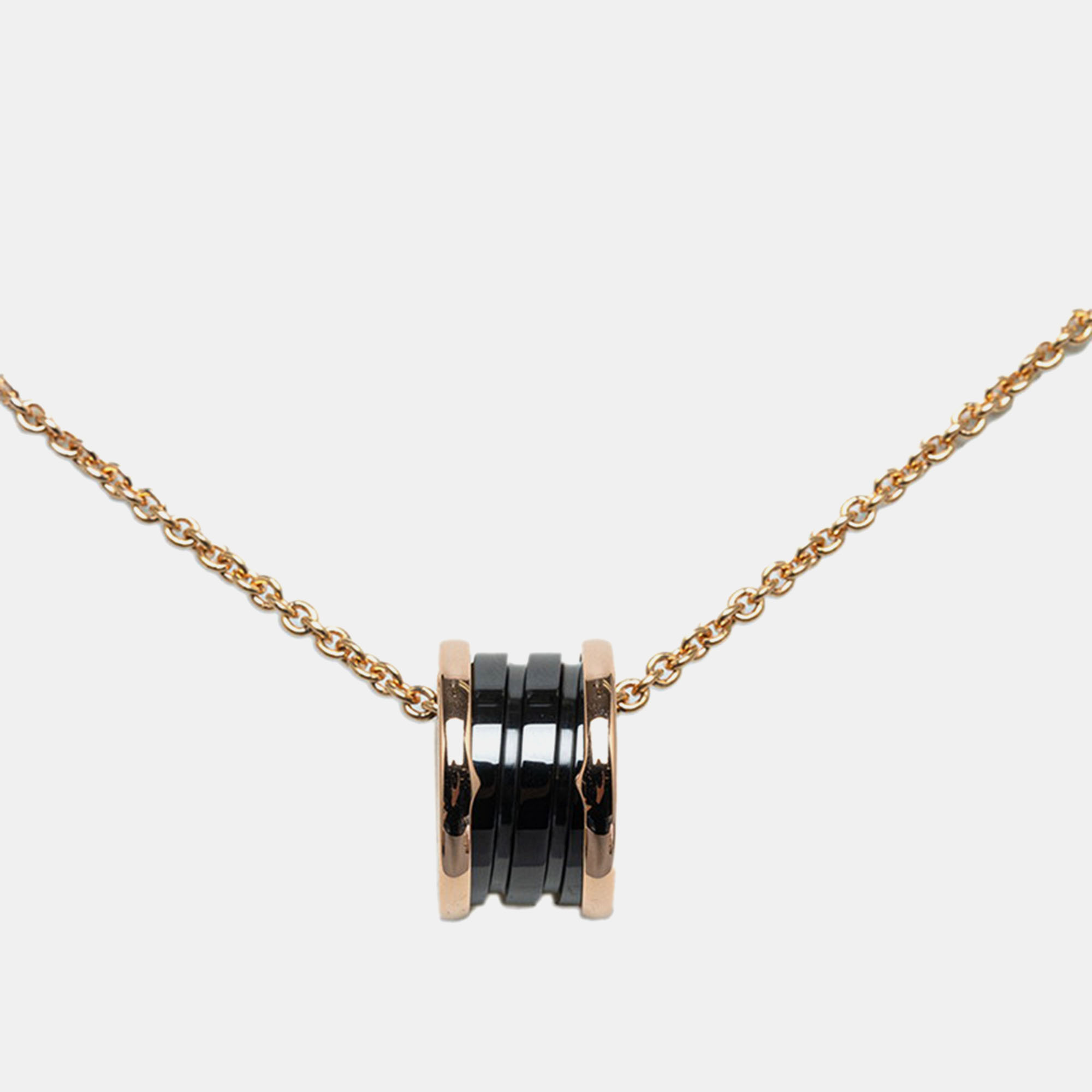 

Bvlgari 18K Rose Gold Enamel B.zero1 Necklace