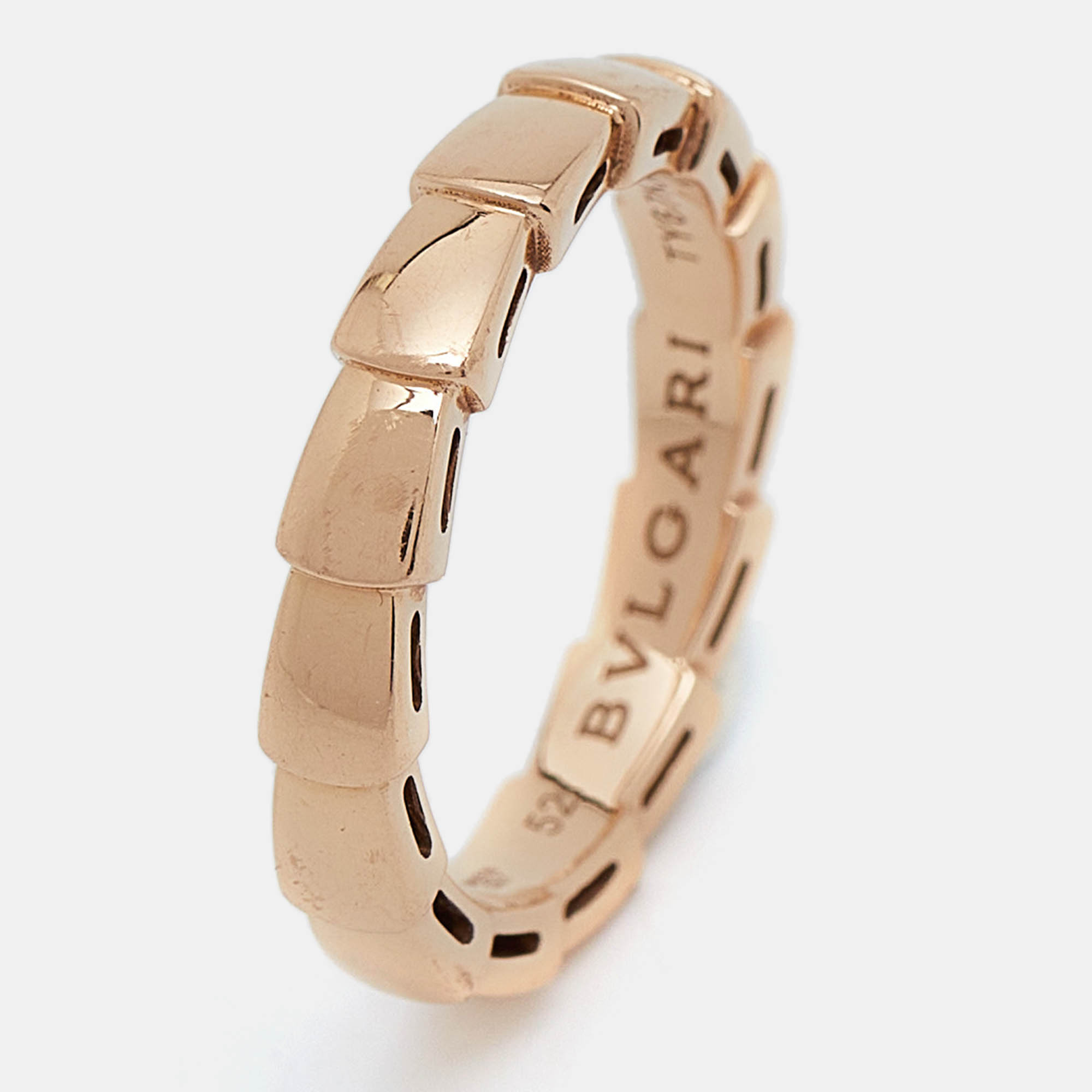 

Bvlgari Serpenti Viper 18k Rose Gold Ring Size