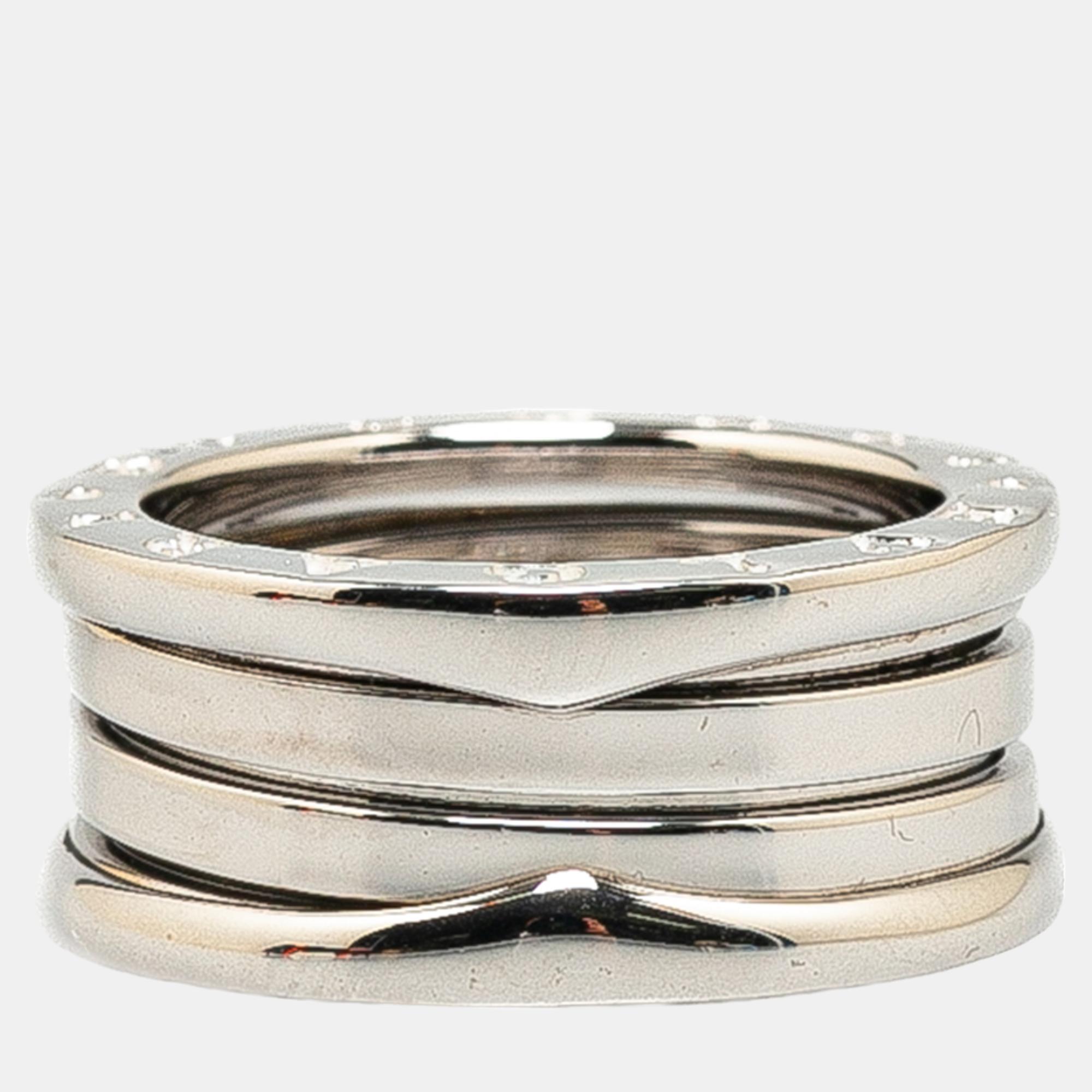 

Bvlgari 18K White Gold B.Zero1 Three Band Ring EU 53