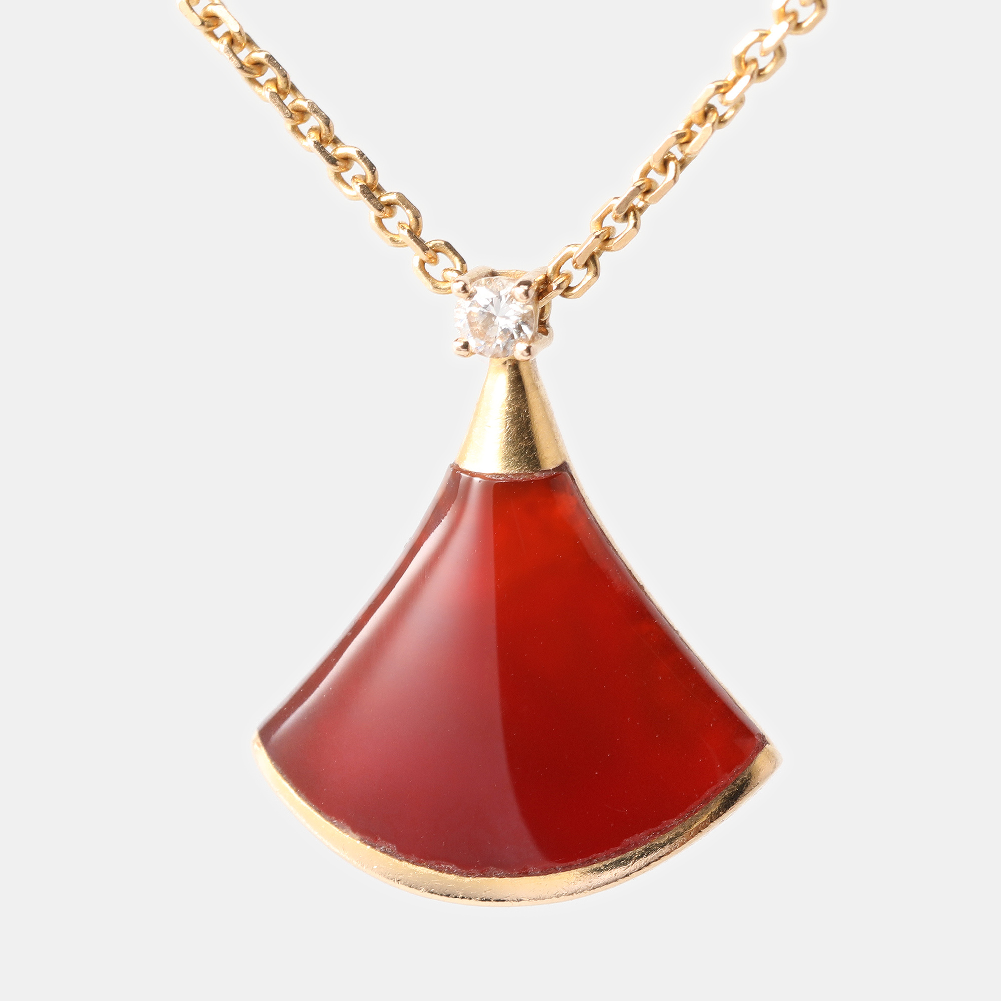 

Bvlgari Divas' Dream Carnelian Diamond 18K Rose Gold Necklace