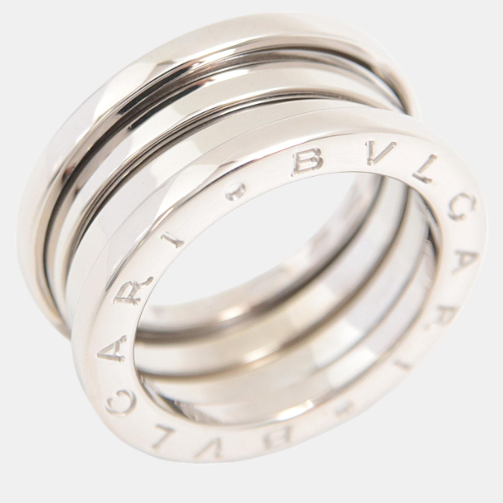 

Bvlgari 18K White Gold B.Zero1 Band Ring EU 51