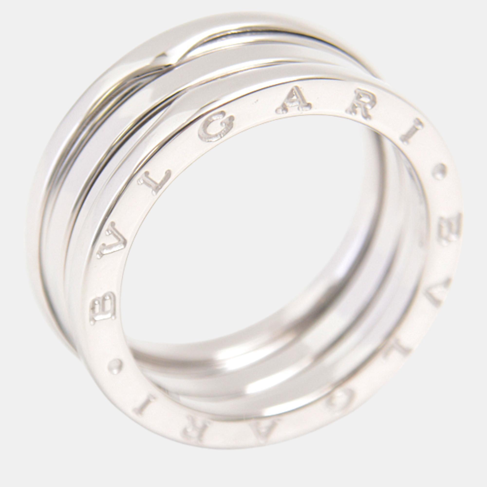 

Bvlgari 18K White Gold B.Zero1 Band Ring EU 55