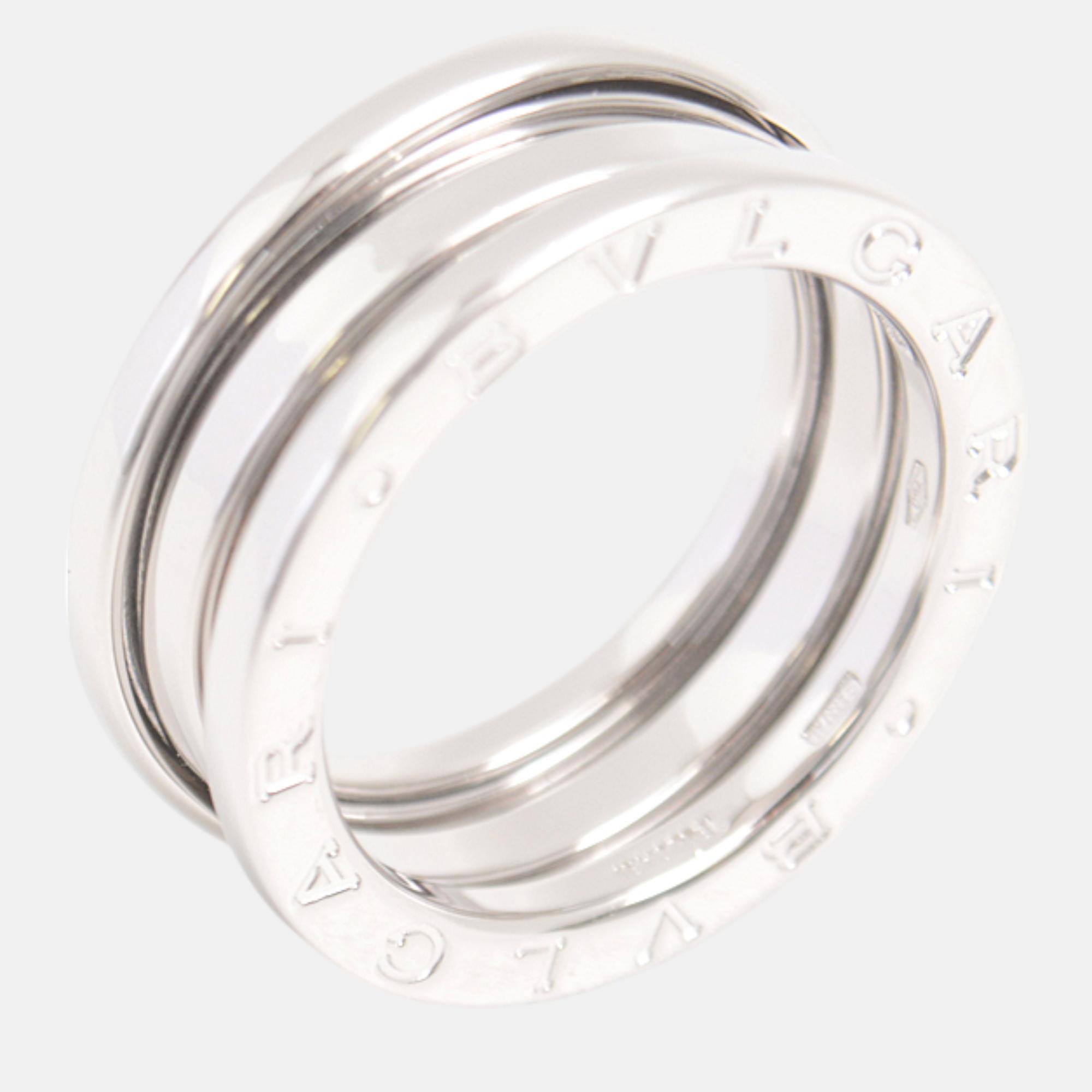 

Bvlgari 18K White Gold B.Zero1 Band Ring EU 53