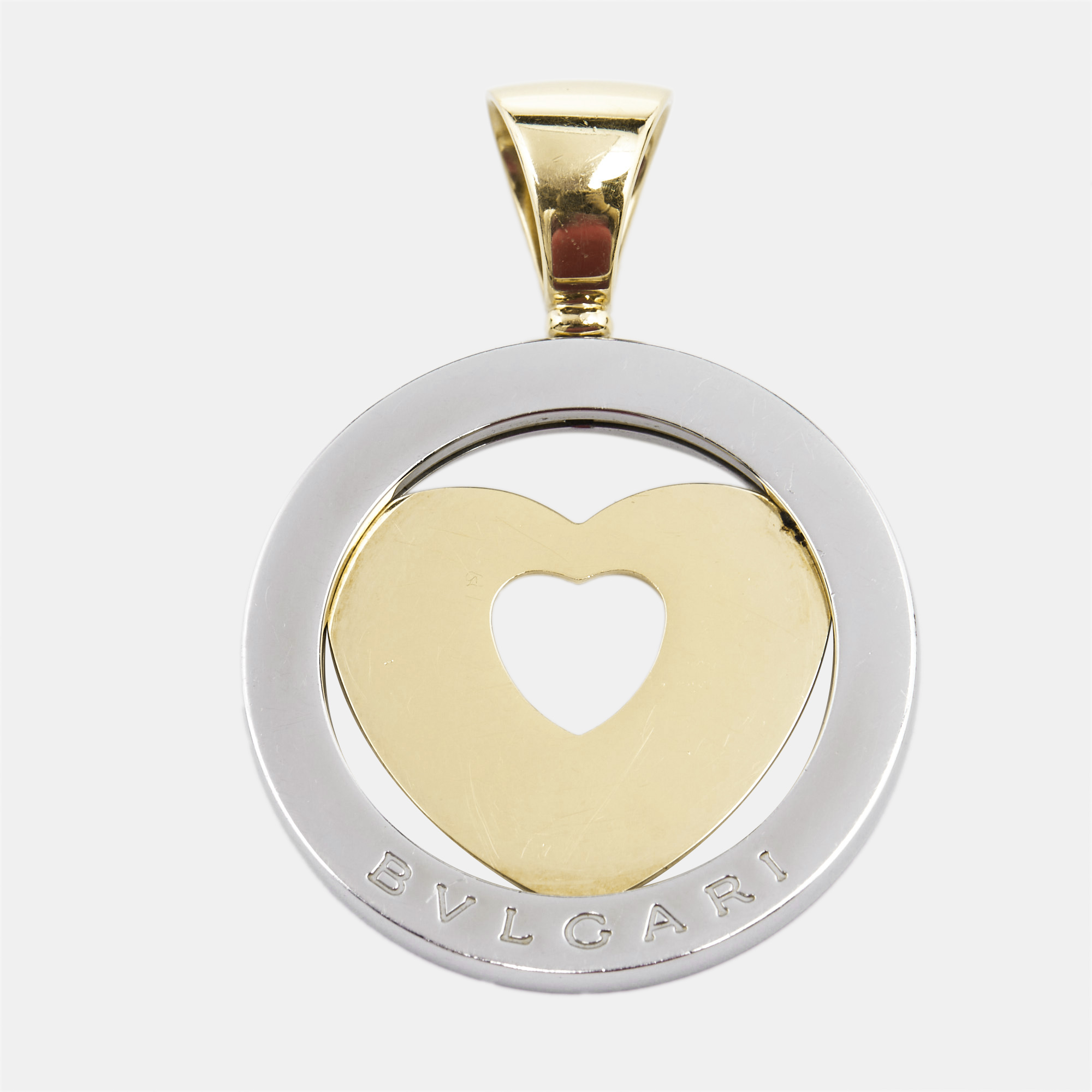 

Bvlgari Tondo Heart 18k Yellow Gold Stainless Steel Pendant