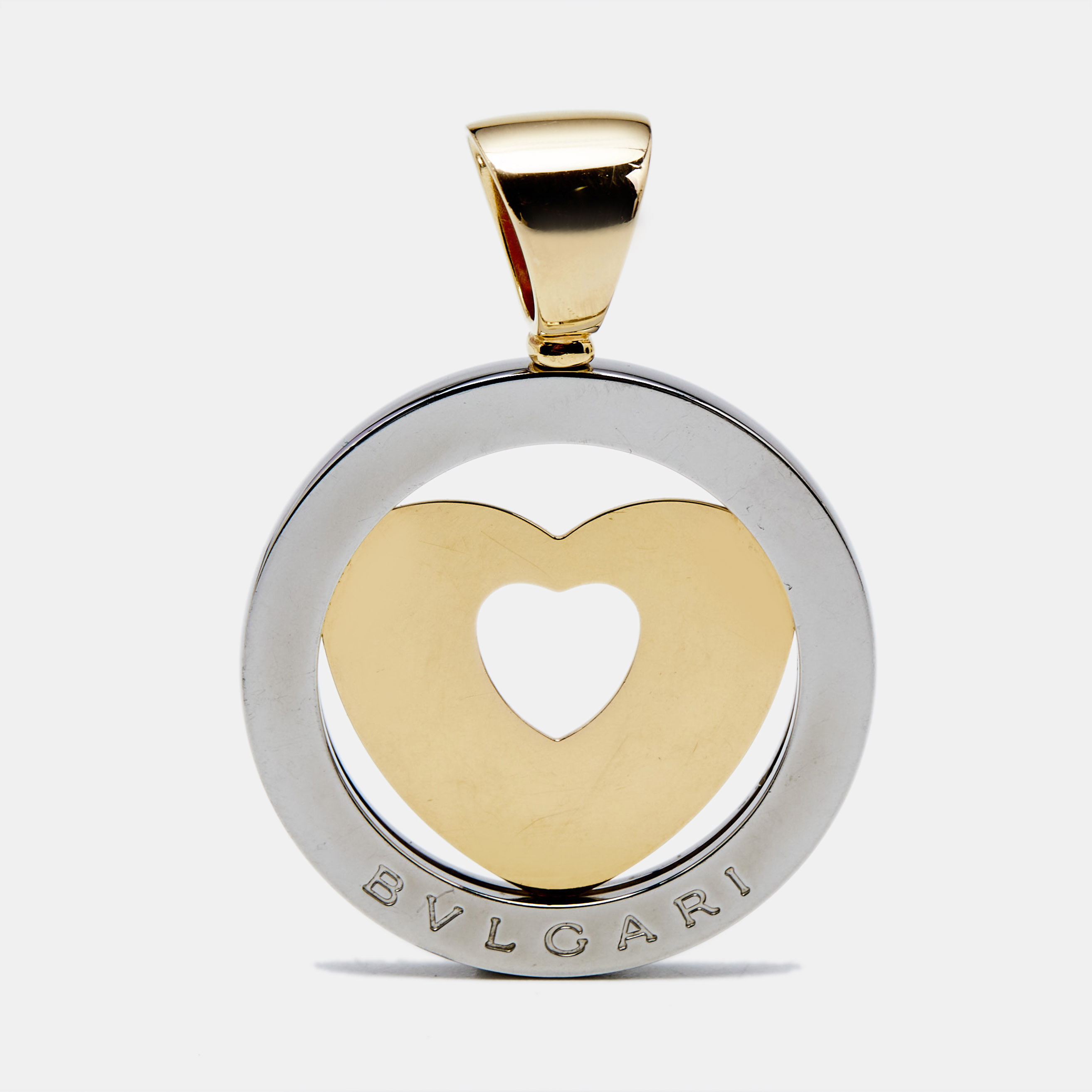 

Bvlgari Tondo Heart 18k Yellow Gold Stainless Steel Pendant