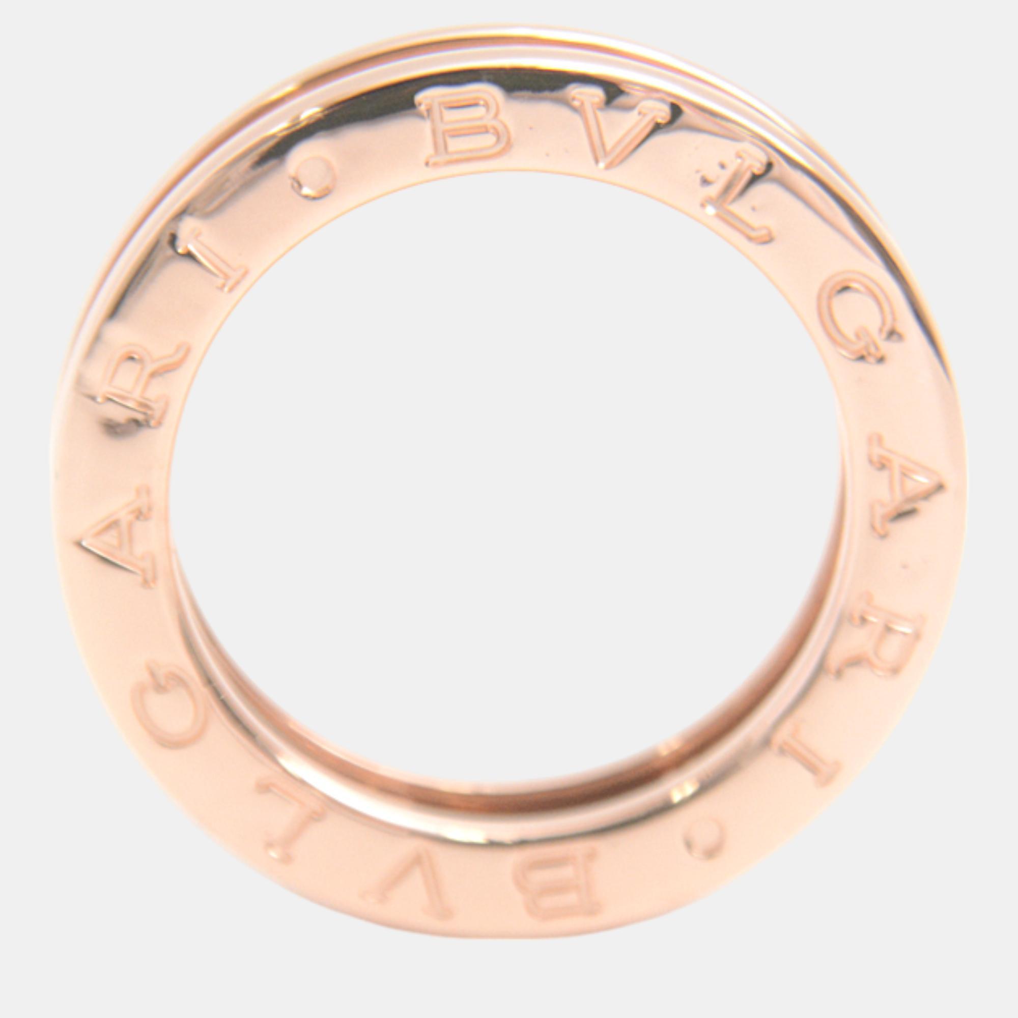 

Bvlgari 18k Rose Gold B.Zero1 1-Band Ring EU 49