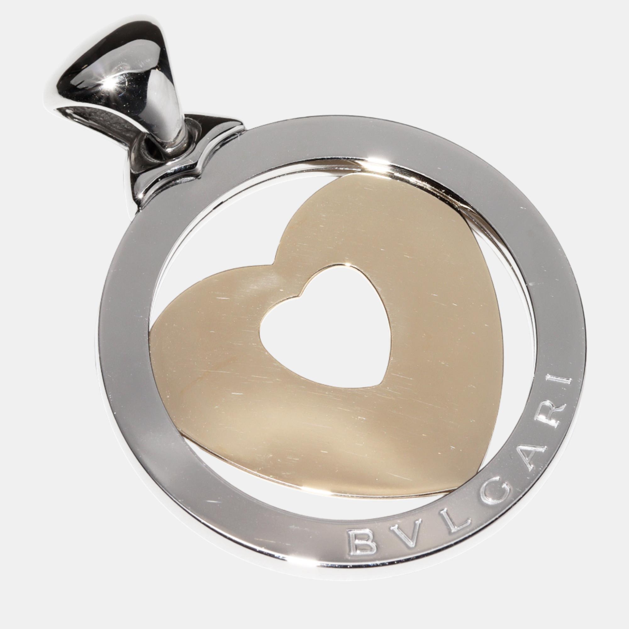 

Bvlgari 18K Yellow Gold & Stainless Steel Tondo Heart Pendant