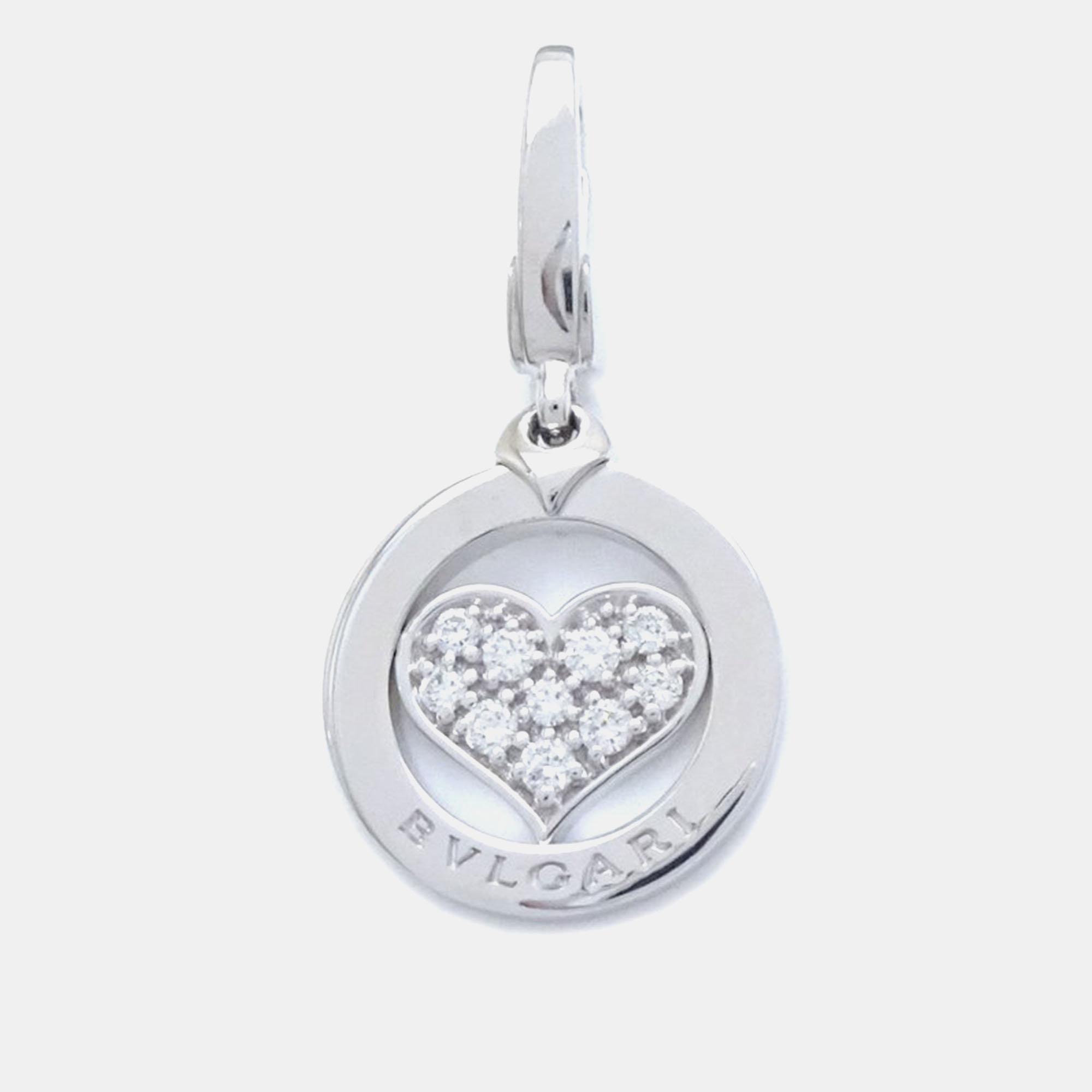 

Bvlgari 18K White Gold Diamond 'Heart' Tondo Pendant