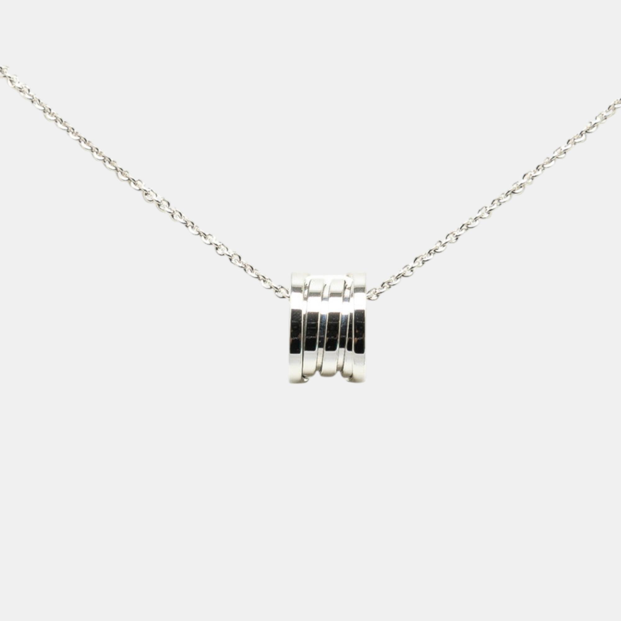 Pre-owned Bvlgari 18k White Gold B.zero1 Necklace