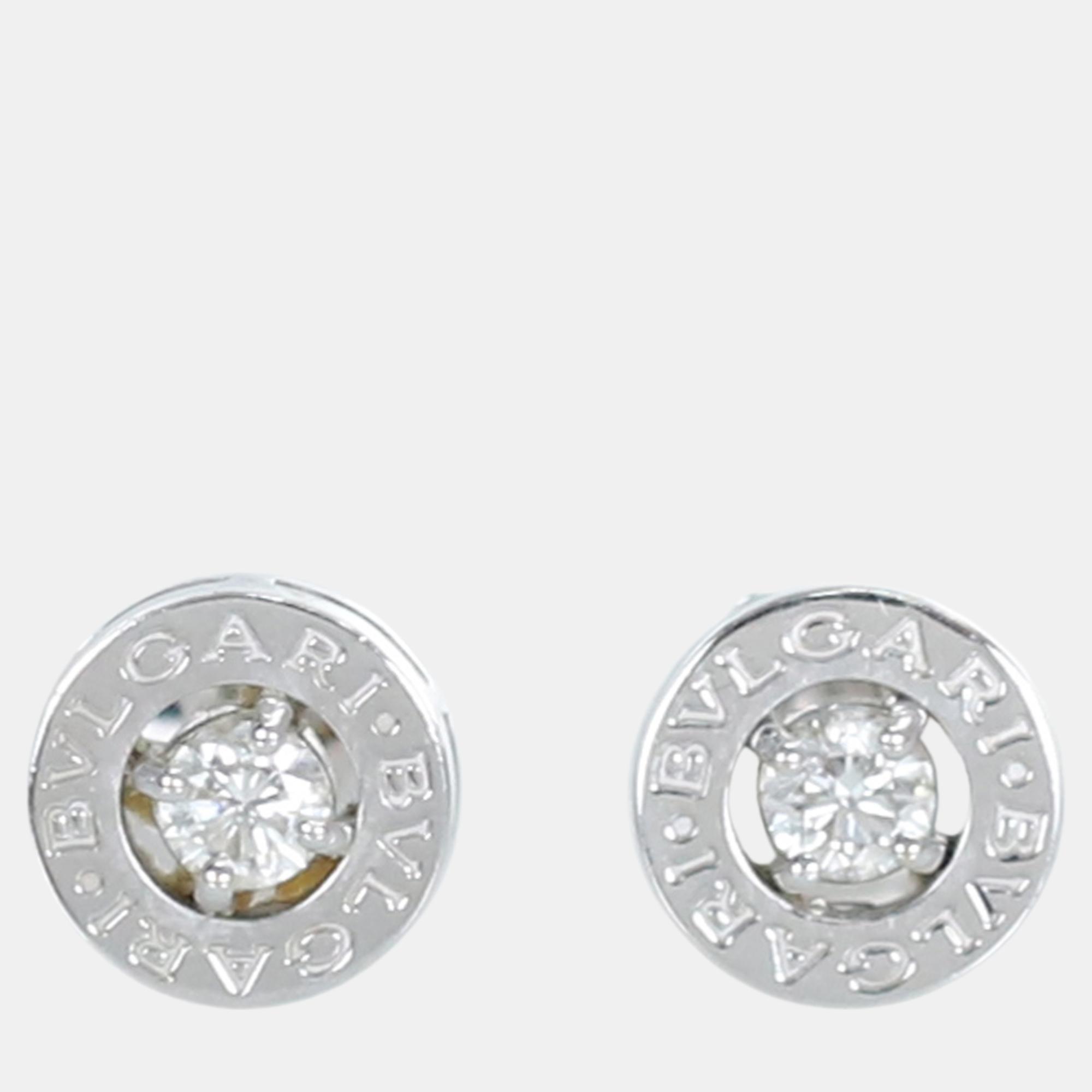 

Bvlgari 18K White Gold Diamond Stud Earrings