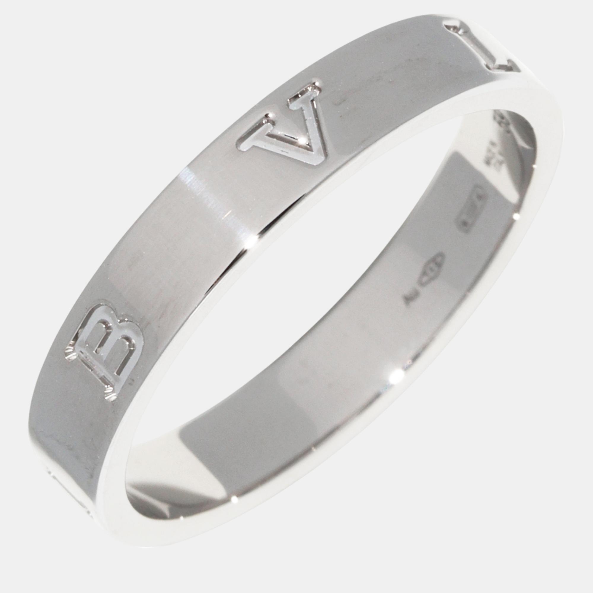 

Bvlgari 18K White Gold B.zero1 Essential Band Ring EU 59