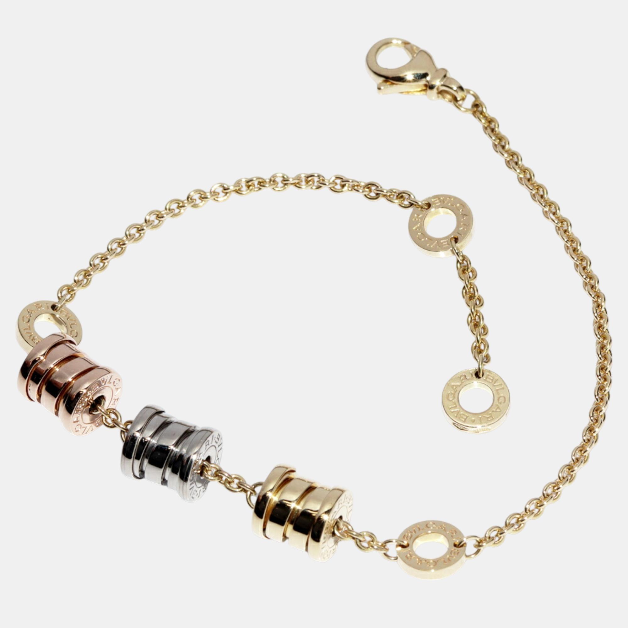 

Bvlgari 18K Yellow,Rose,White Gold Trinity Chain Bracelet