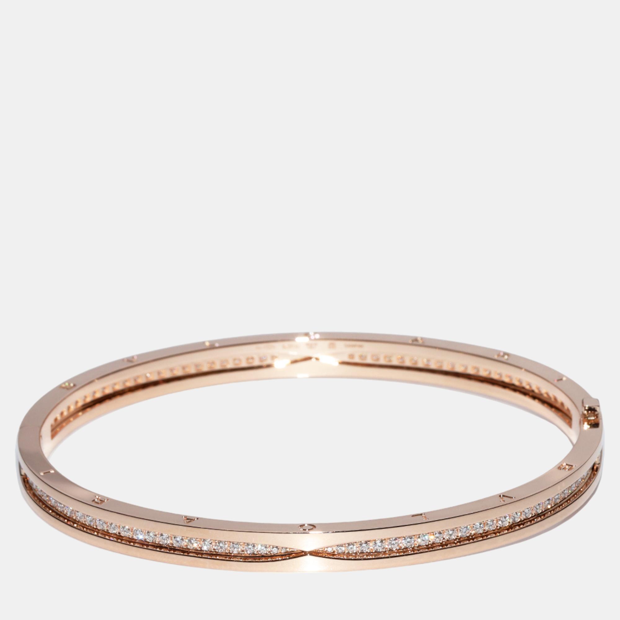 

Bvlgari B.zero1 18K PG Diamond Bracelet Rose Gold Metal