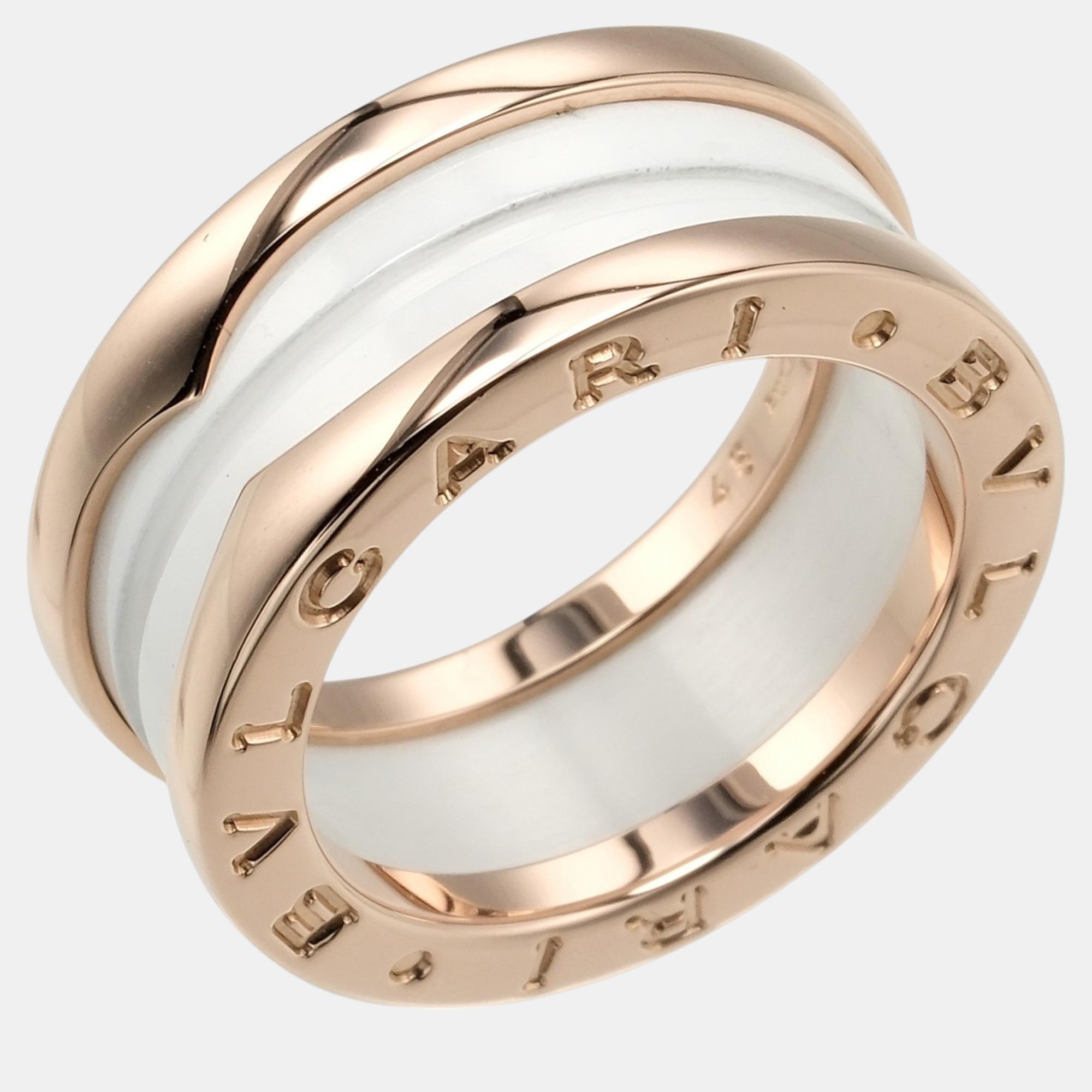 

Bvlgari B.ZERO1 3-Band Ring 18K Pink Gold Ceramic