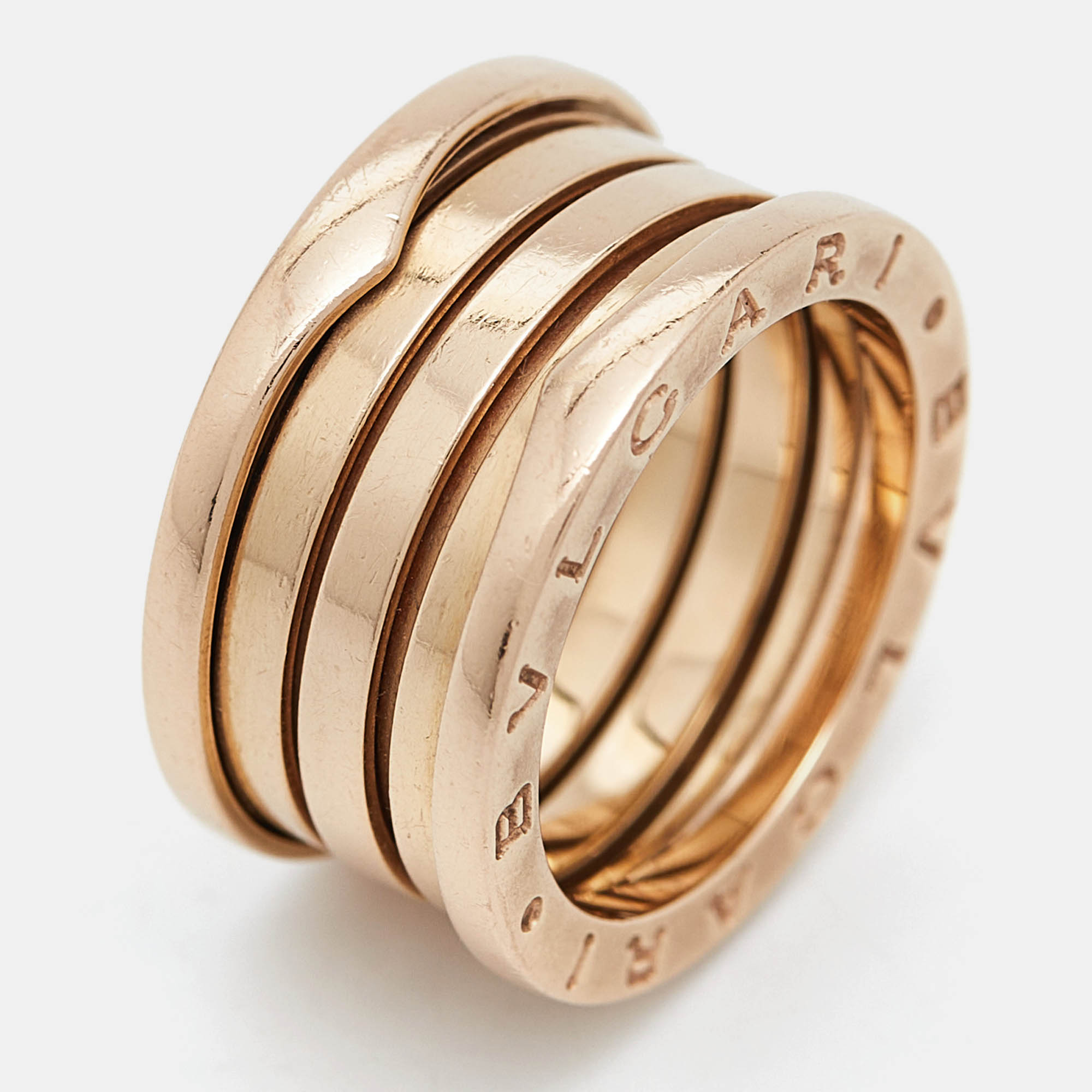 

Bvlgari B.zero1 4 Band 18k Rose Gold Band Ring Size