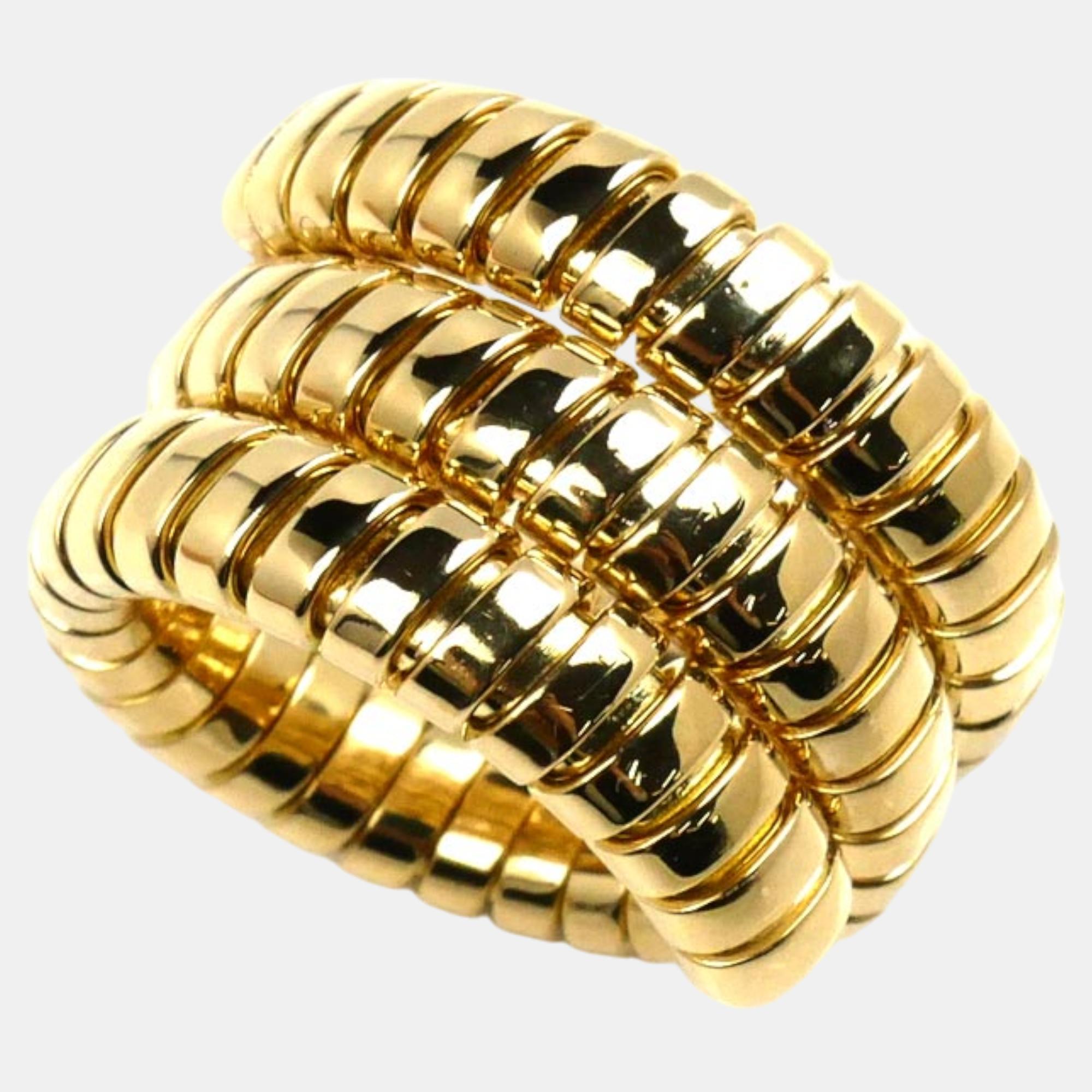 

Bvlgari 18K Yellow Gold Tubogas Ring EU 49