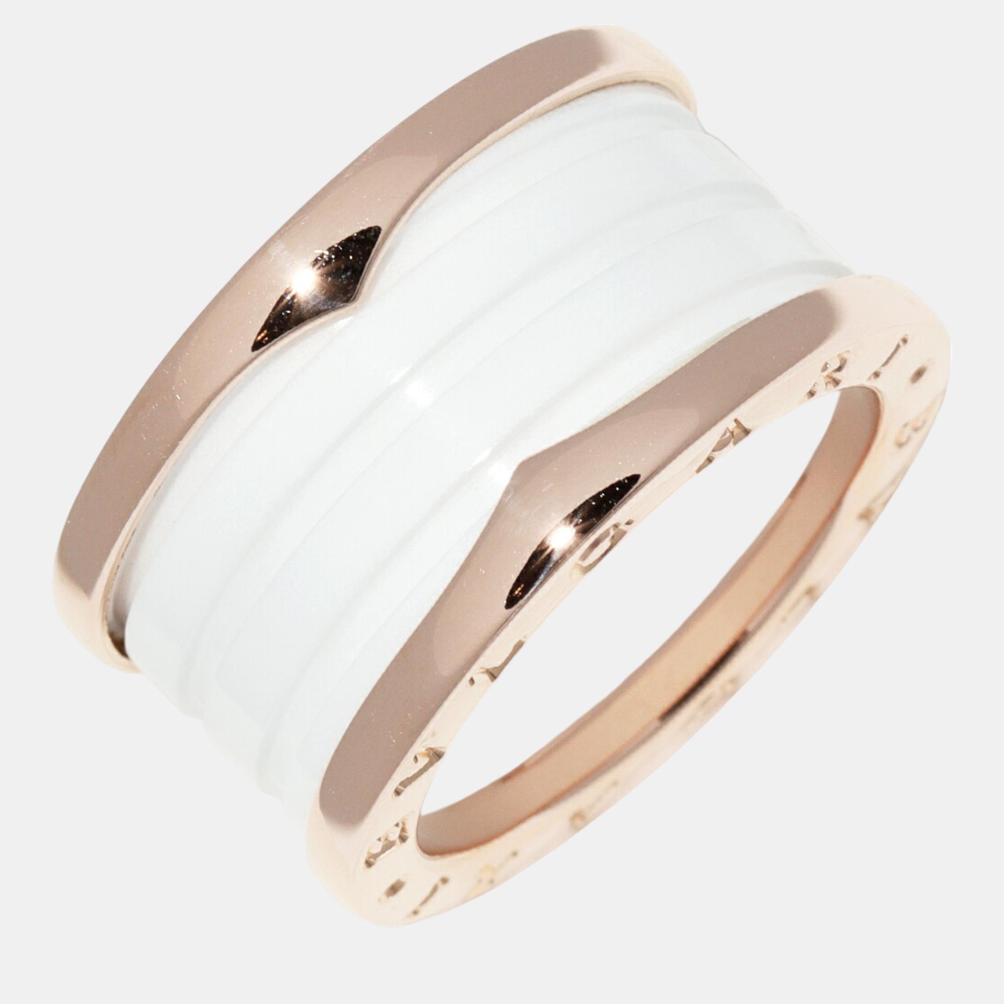 

Bvlgari 18K PG White Ceramic B.zero1 Ring 4 Band Pink Others