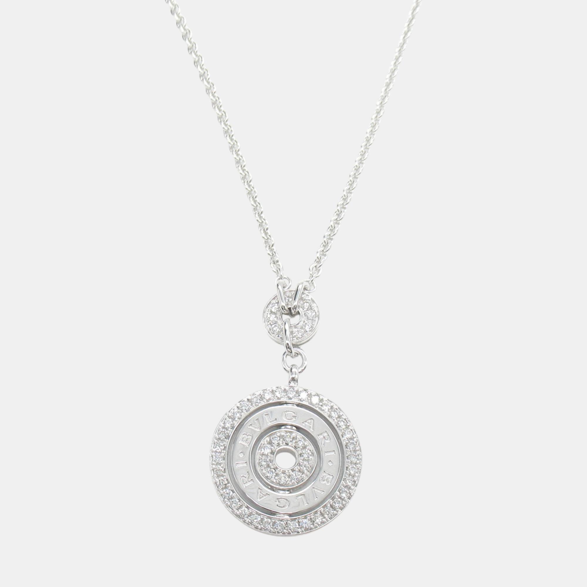 

Bvlgari Astrale Necklace 18k White Gold Diamond Clear Metal