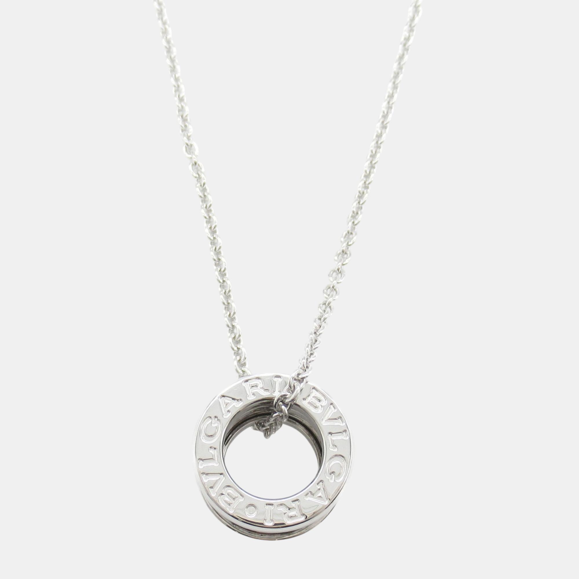 

Bvlgari B-zero1 Diamond Necklace 18k White Gold Clear Metal