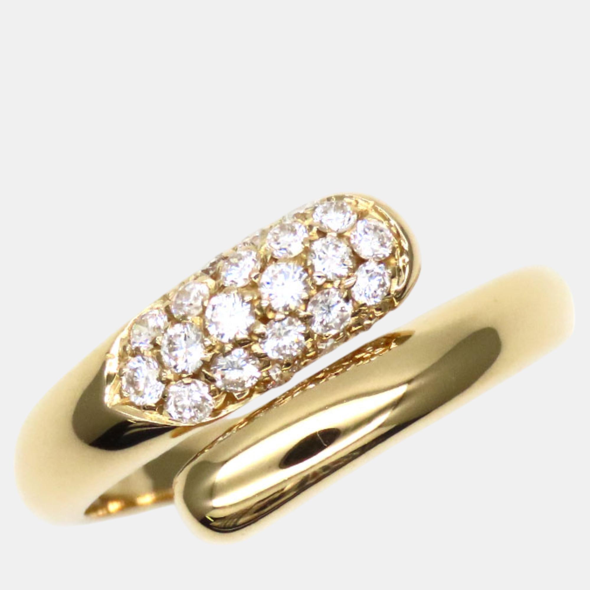 

Bvlgari 18K Yellow Gold and Diamond Astrea Ring EU 54