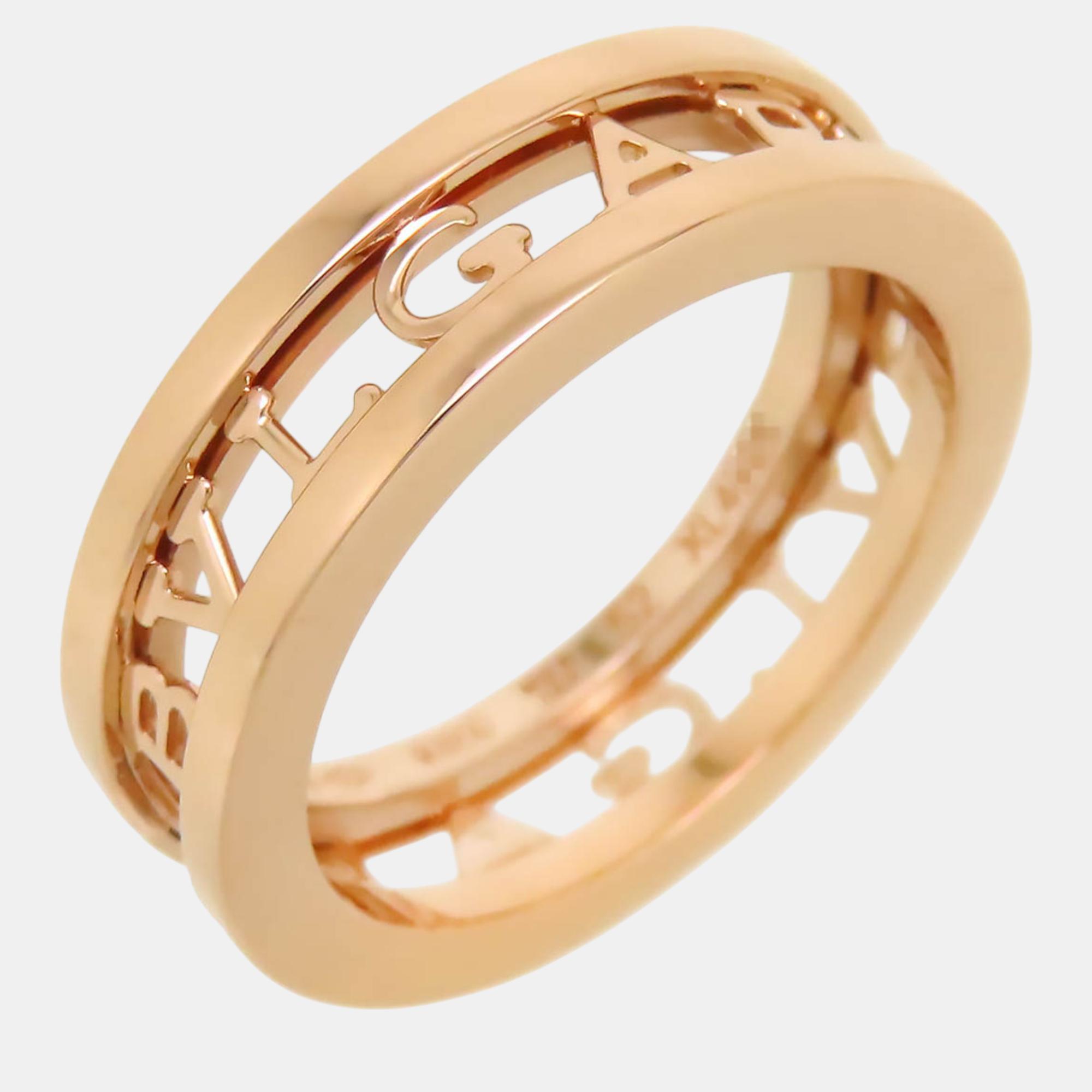 

Bvlgari 18K Rose Gold B.Zero1 Openwork Band Ring EU 52