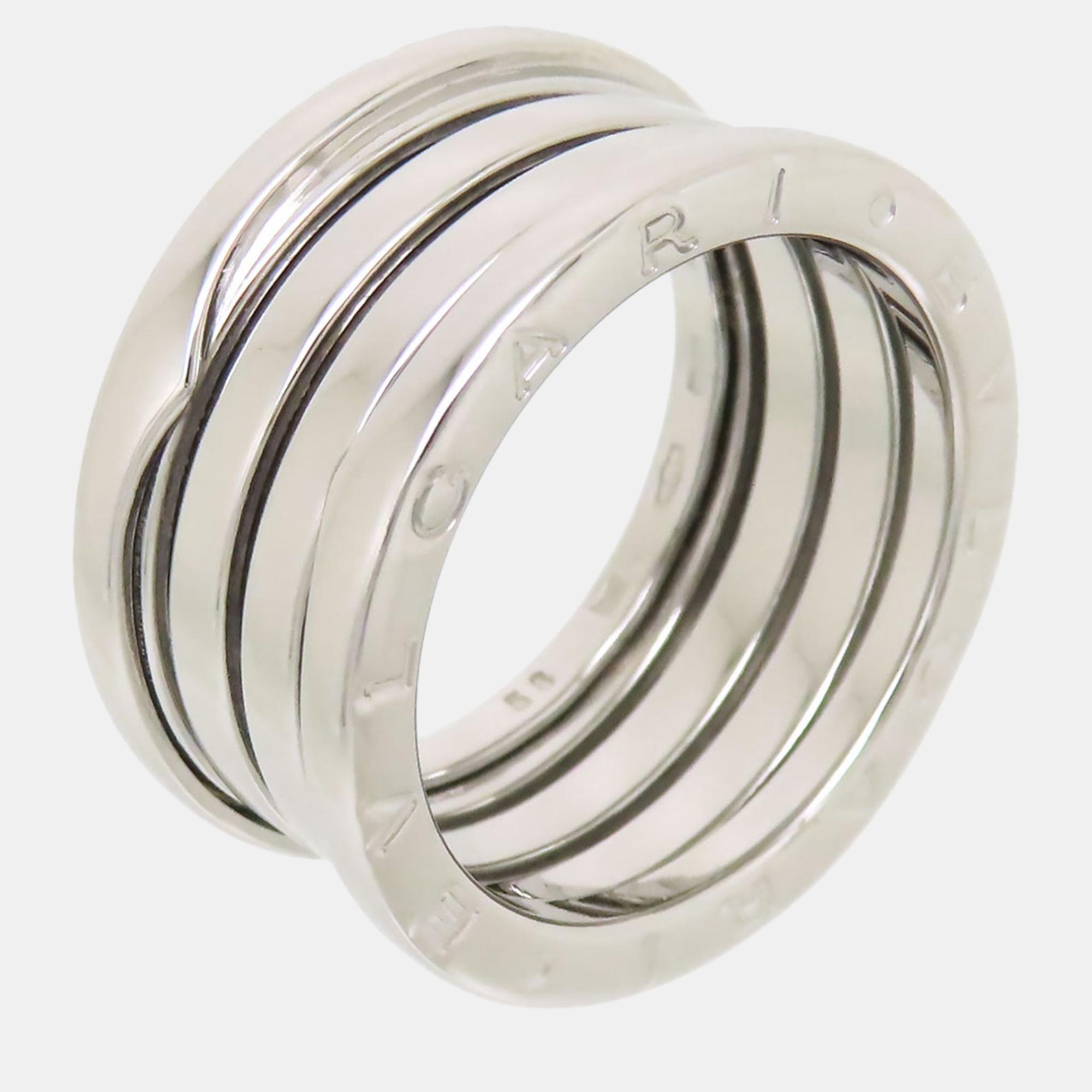 

Bvlgari 18K White Gold B.Zero1 Band Ring EU 58