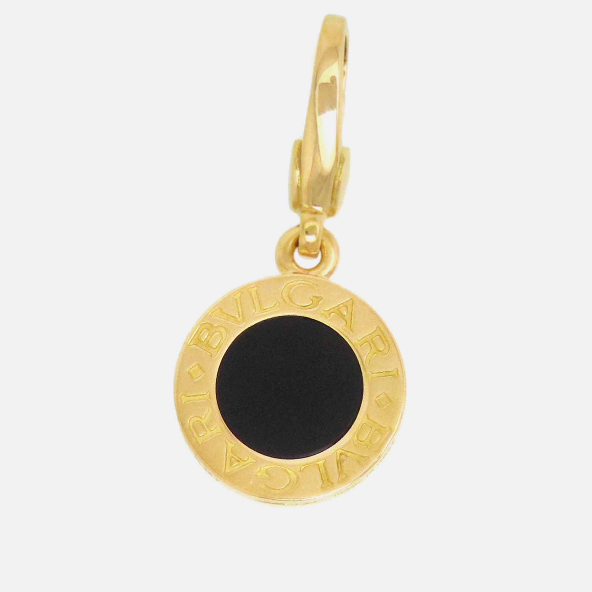 

Bvlgari Onyx 18K Yg Pendant Top Gold Metal