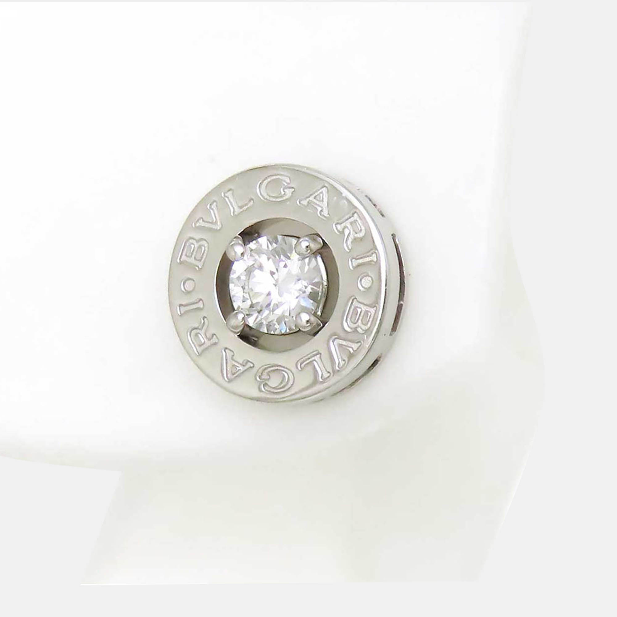 

Bvlgari 18K Wg Diamond Earring White Metal