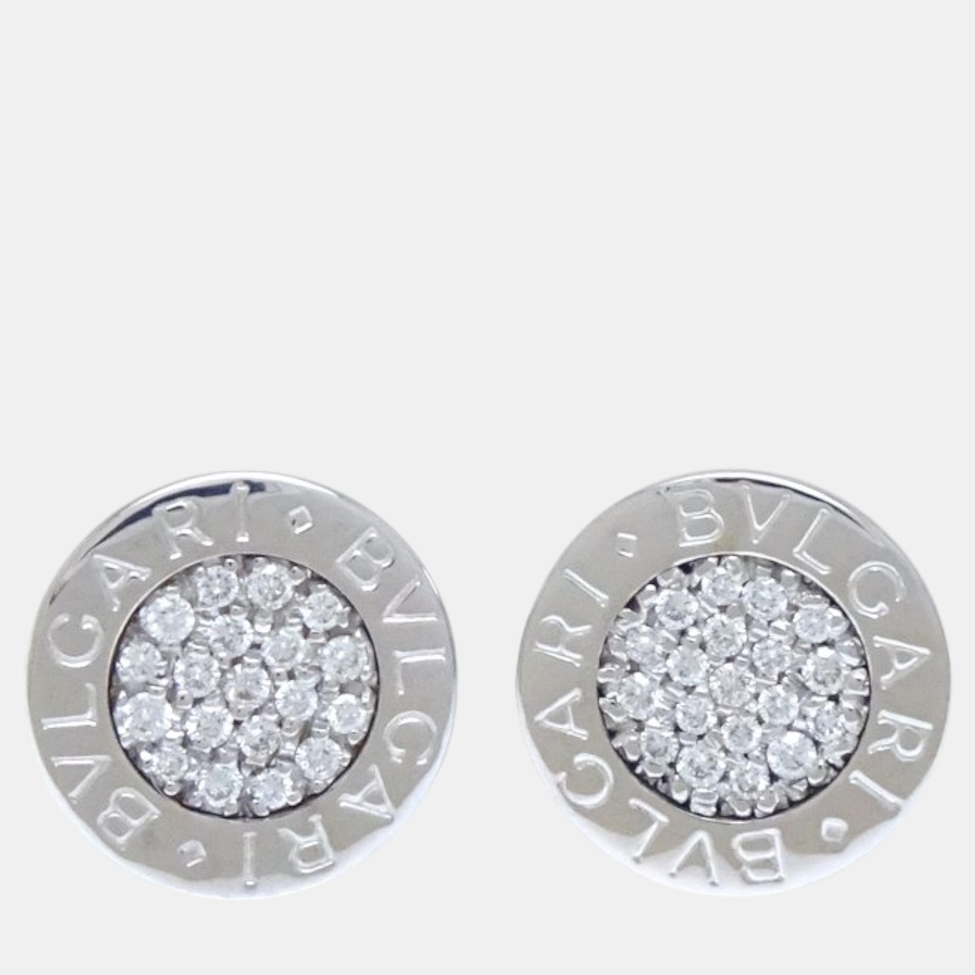 

Bvlgari 18K White Gold and Diamond Bvlgari Bvlgari Stud Earrings