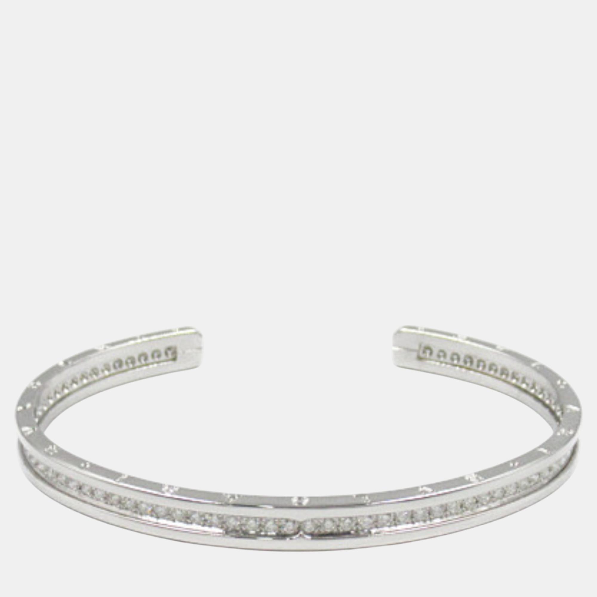 

Bvlgari 18K White Gold Diamonds B.Zero1 Bangle Bracelet