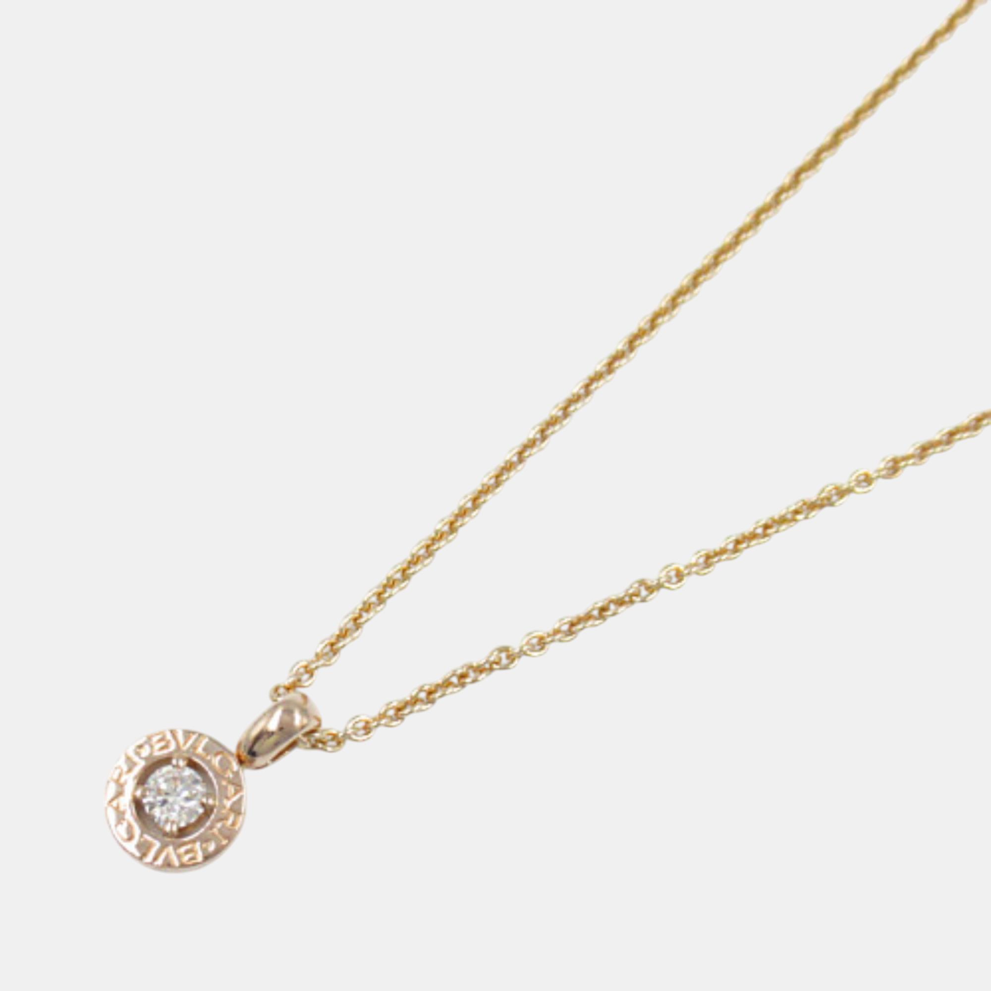 

Bvlgari 18k Rose Gold & Diamond Bvlgari Bvlgari Pendant Necklace