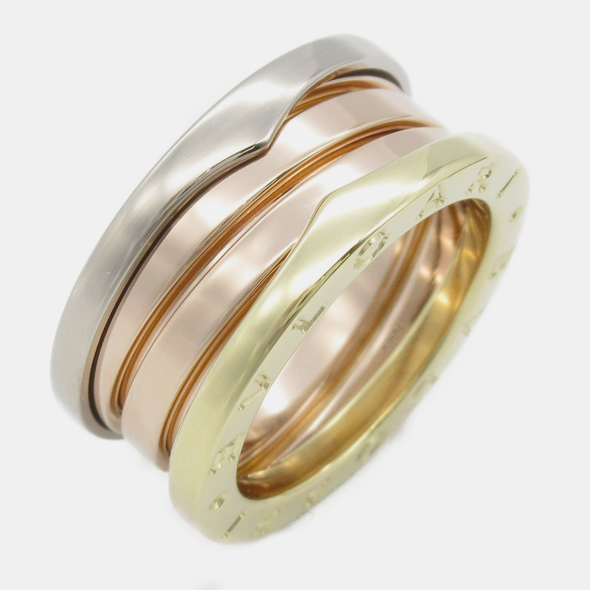 

Bvlgari 18K Yellow, Rose, White Gold B.Zero1 Ring EU 50