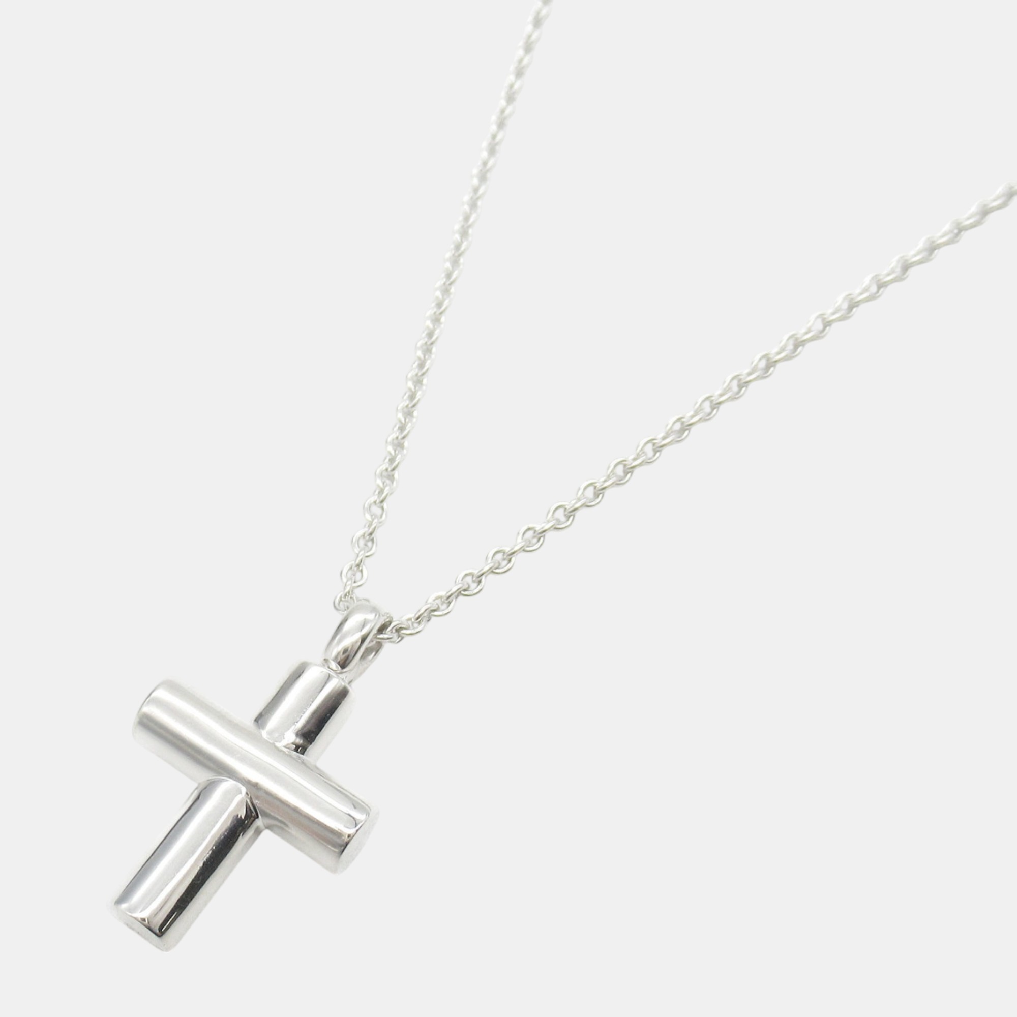 

Bvlgari 18K White Gold Latin Cross Necklace