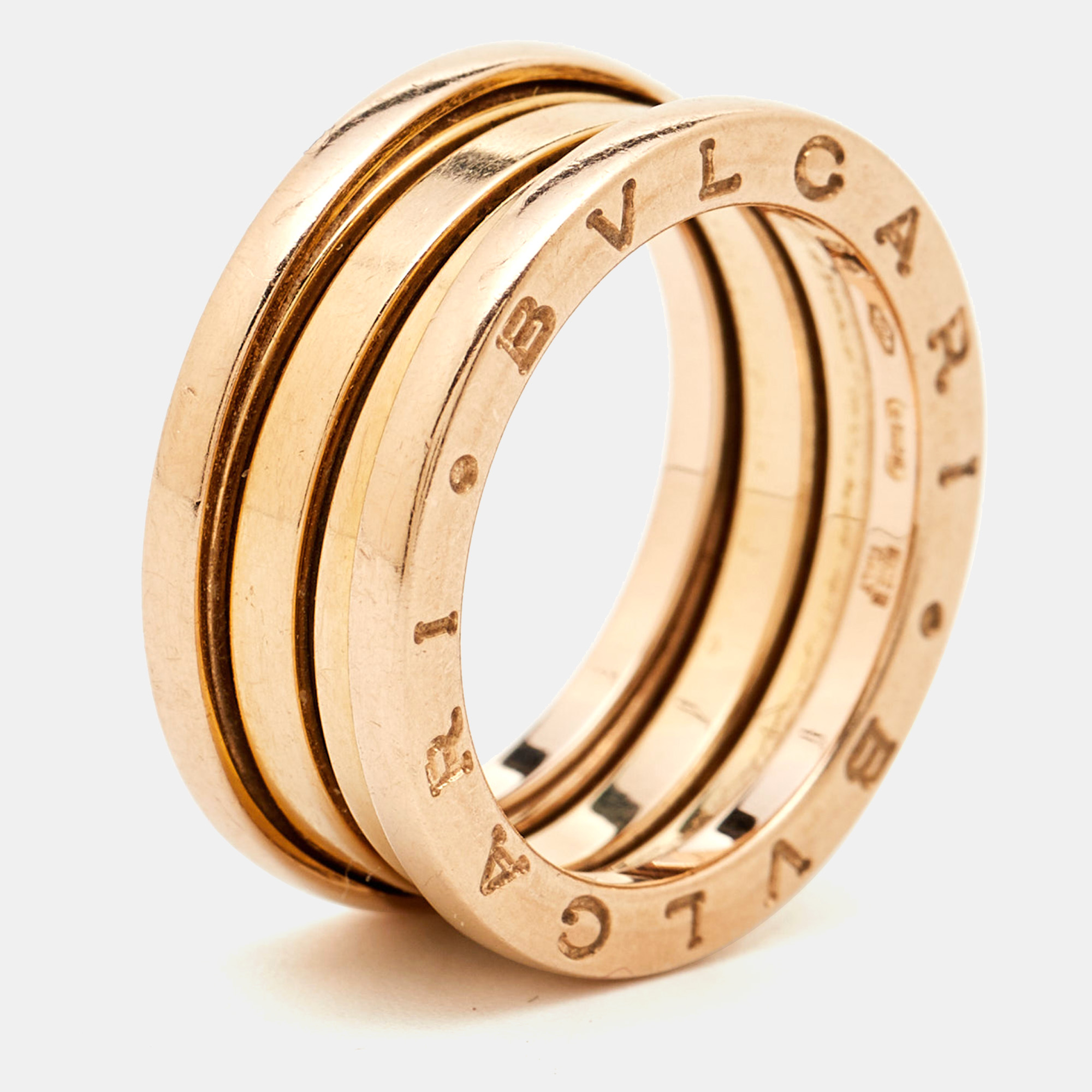 

Bvlgari B.Zero1 3-Band 18k Rose Gold Ring Size