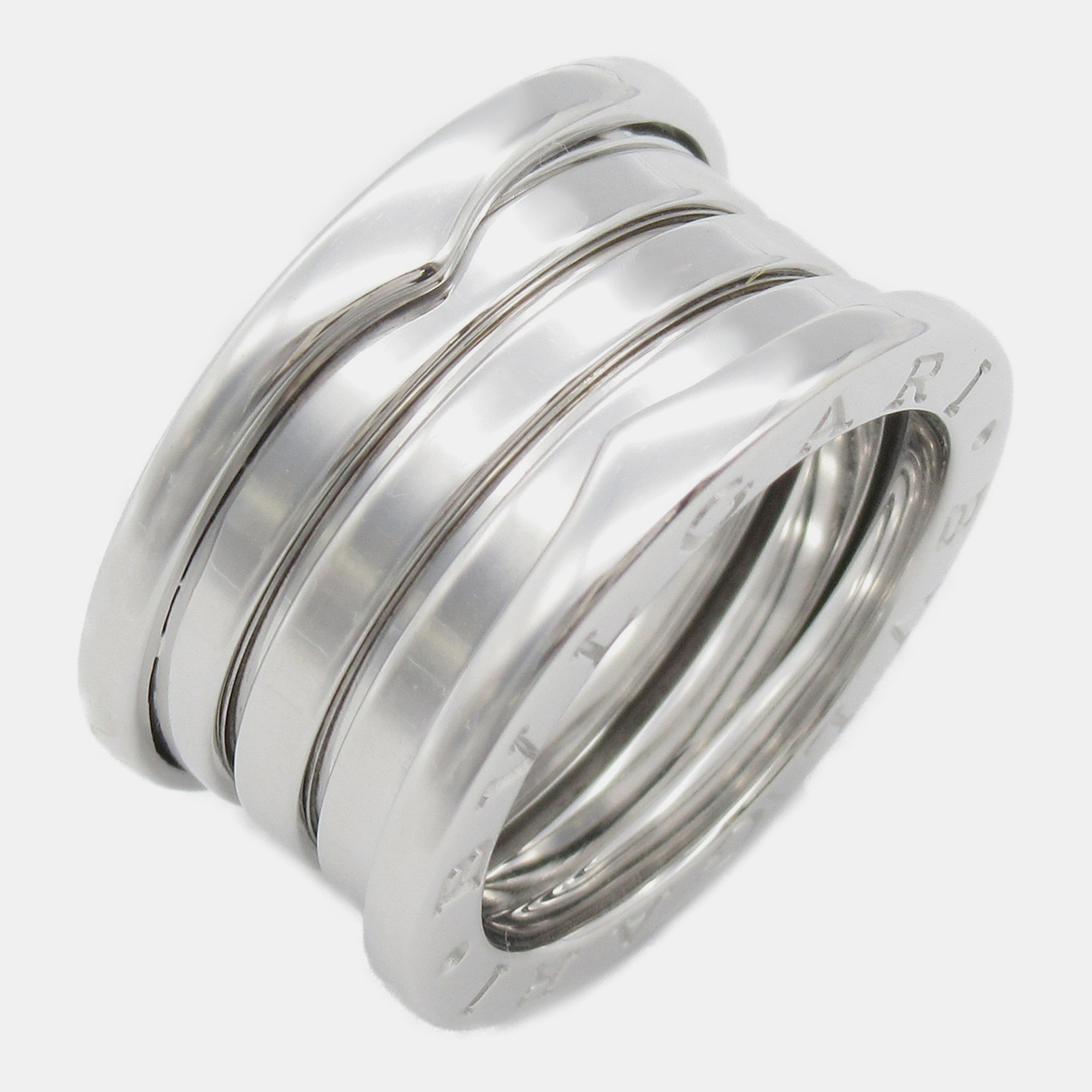 

Bvlgari 18K White Gold B.zero1 4 Band Ring EU 50