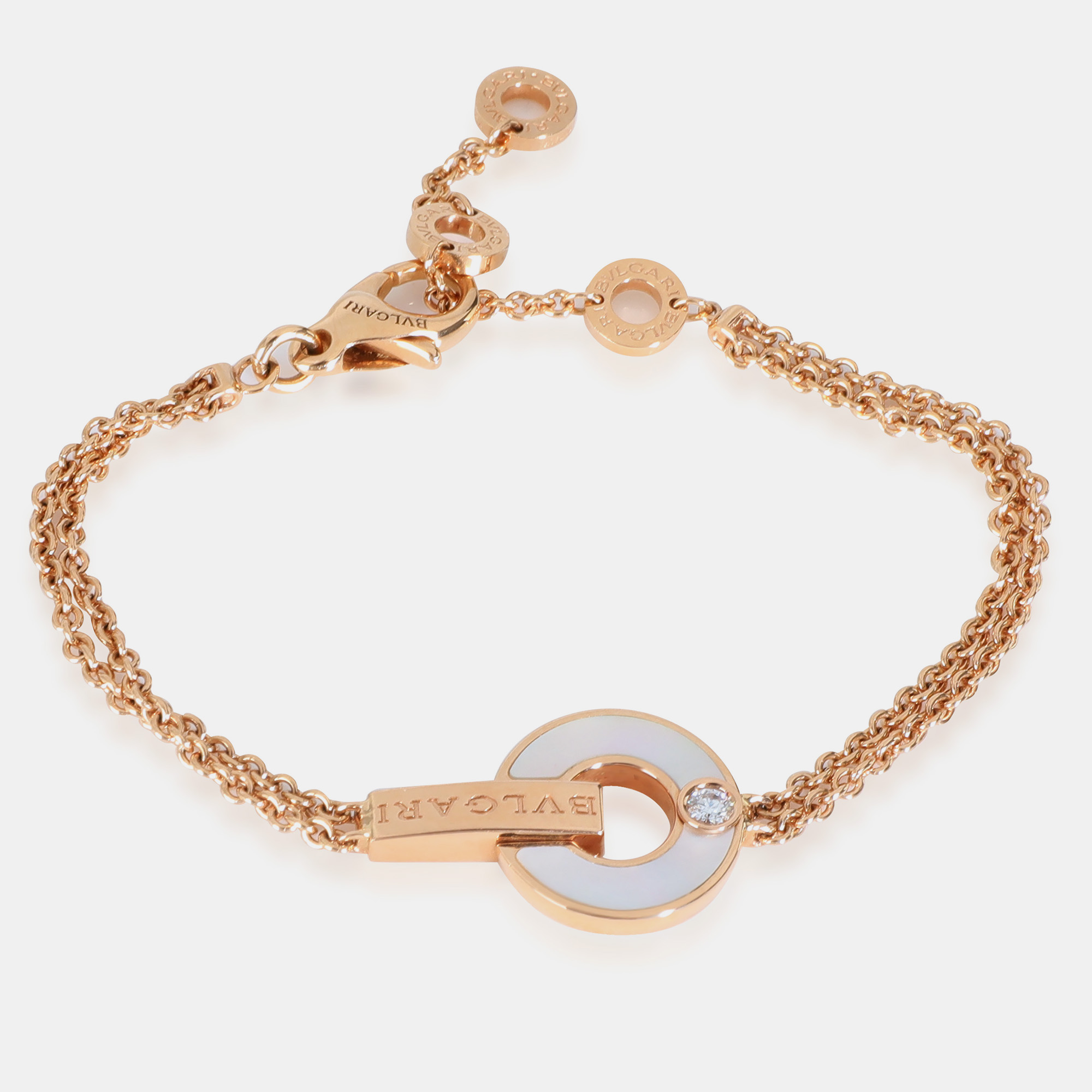 

Bvlgari 18K Rose Gold and Diamond Bvlgari Bvlgari Chain Bracelet