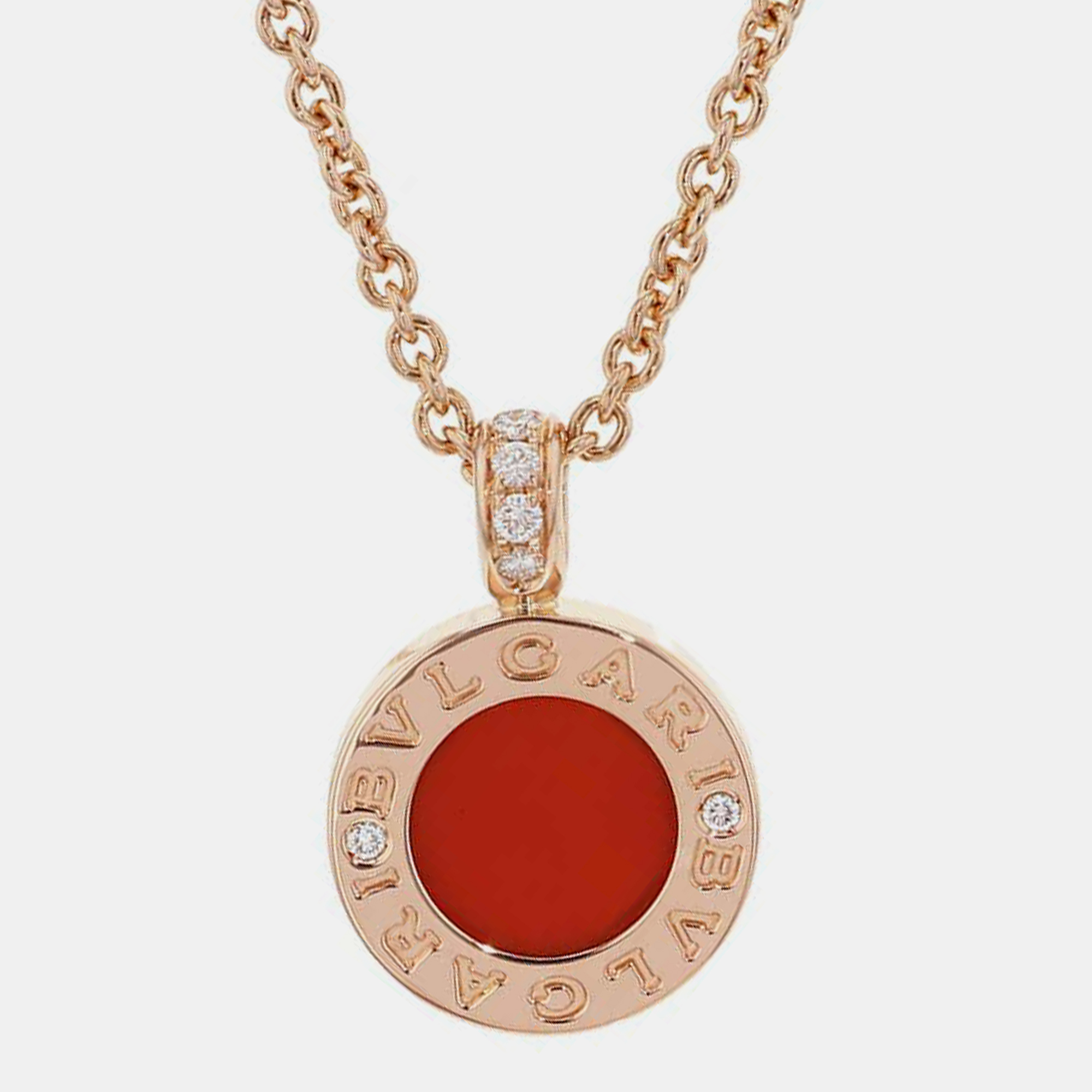 

Bvlgari 18K Rose Gold and Diamond Bvlgari Bvlgari Pendant Necklace