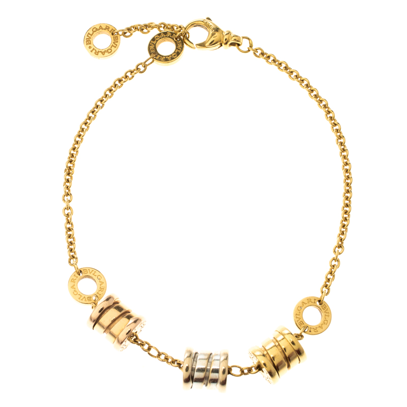 Bvlgari B.zero1 18k 3-Tone Gold Element Soft Bracelet