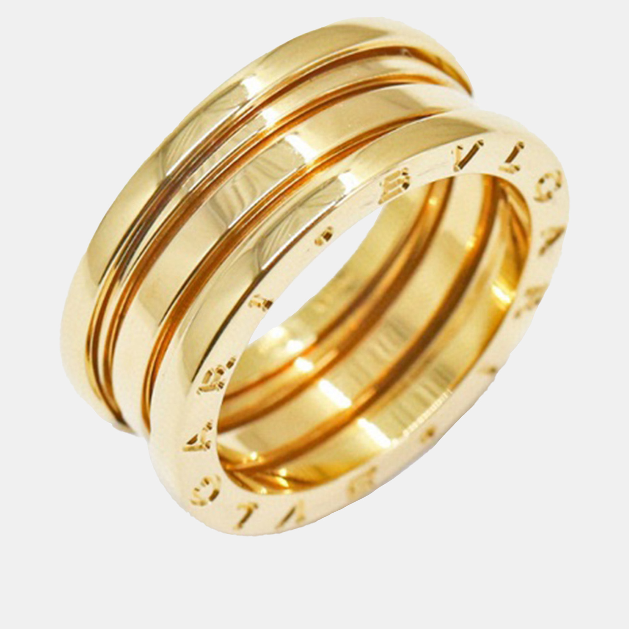 

Bvlgari 18K Yellow Gold Triple Coil Spring Ring EU 50