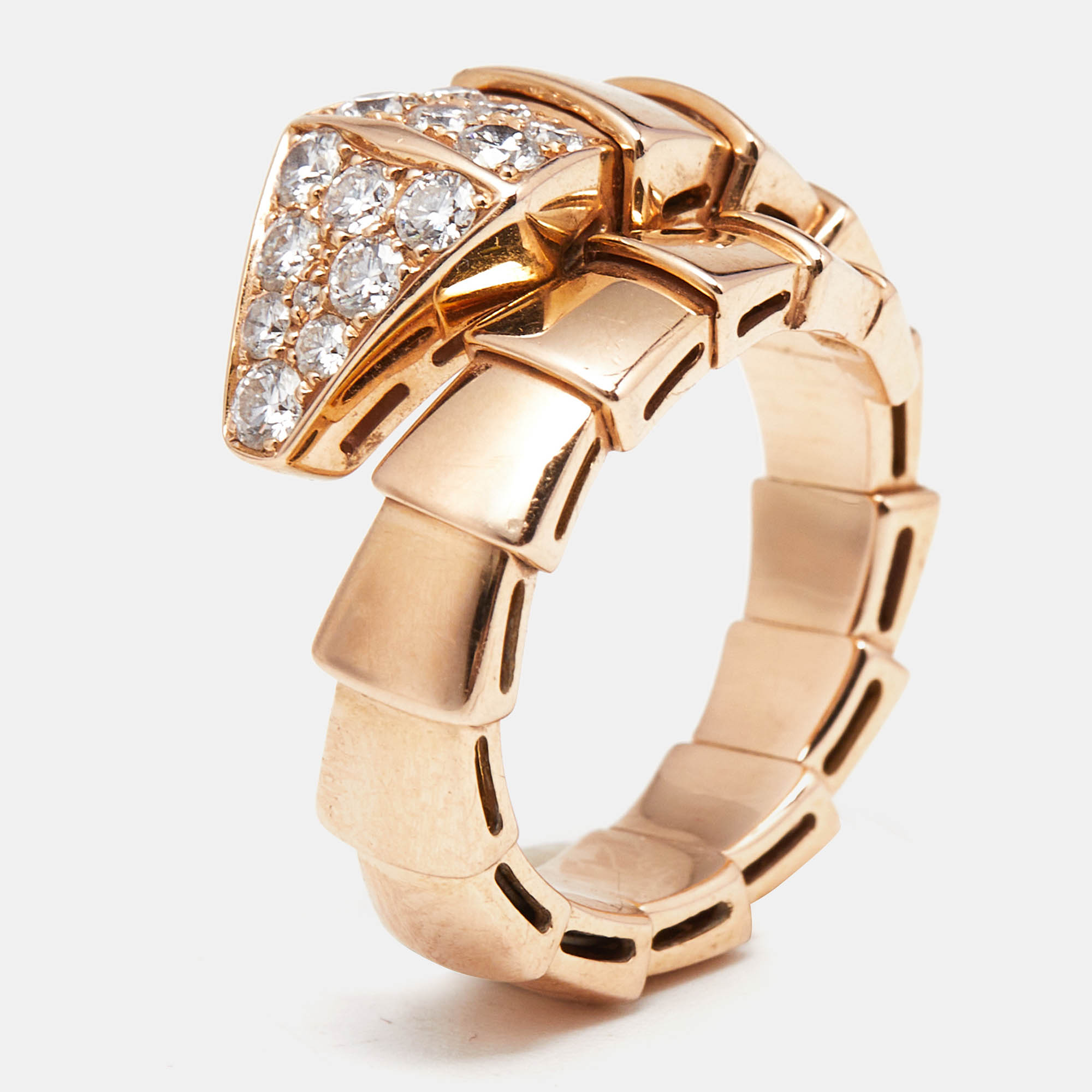

Bvlgari Serpenti Viper Diamonds 18k Rose Gold Ring