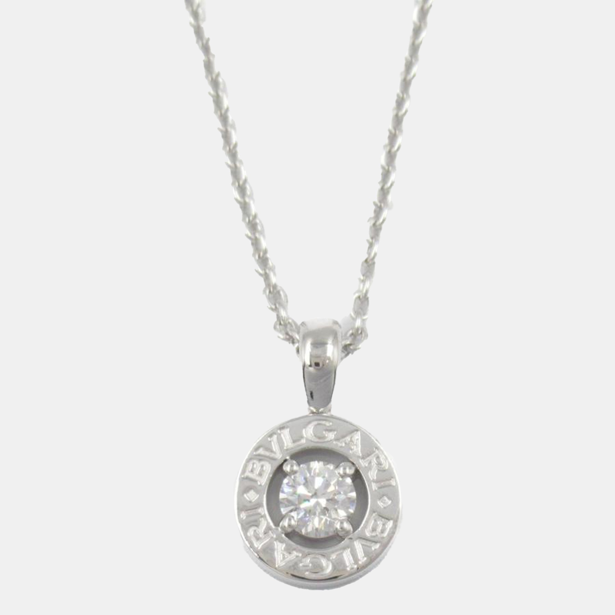 

Bvlgari 18K White Gold, Diamond Bvlgari Pendant Necklace