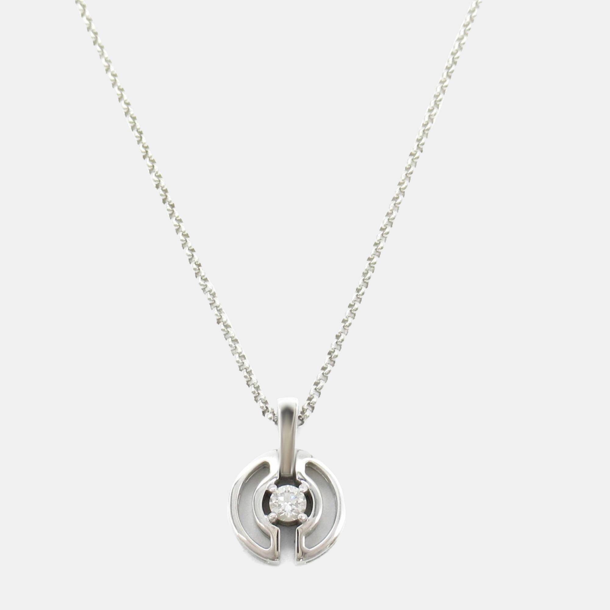 

Bvlgari 18K White Gold Parentesi Diamond Pendant Necklace