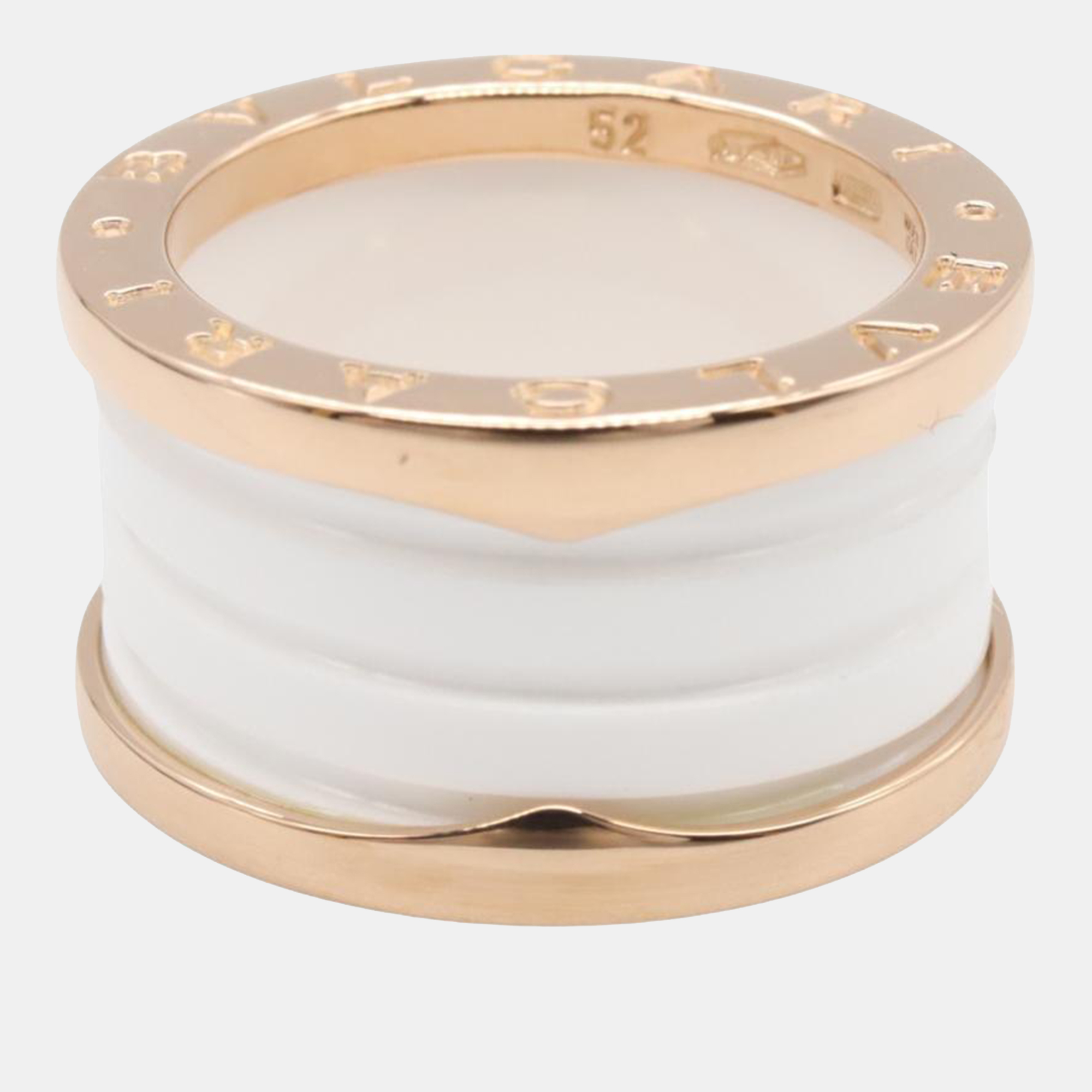 

Bvlgari 18K Rose Gold Ceramic B-Zero1 Ring EU 52