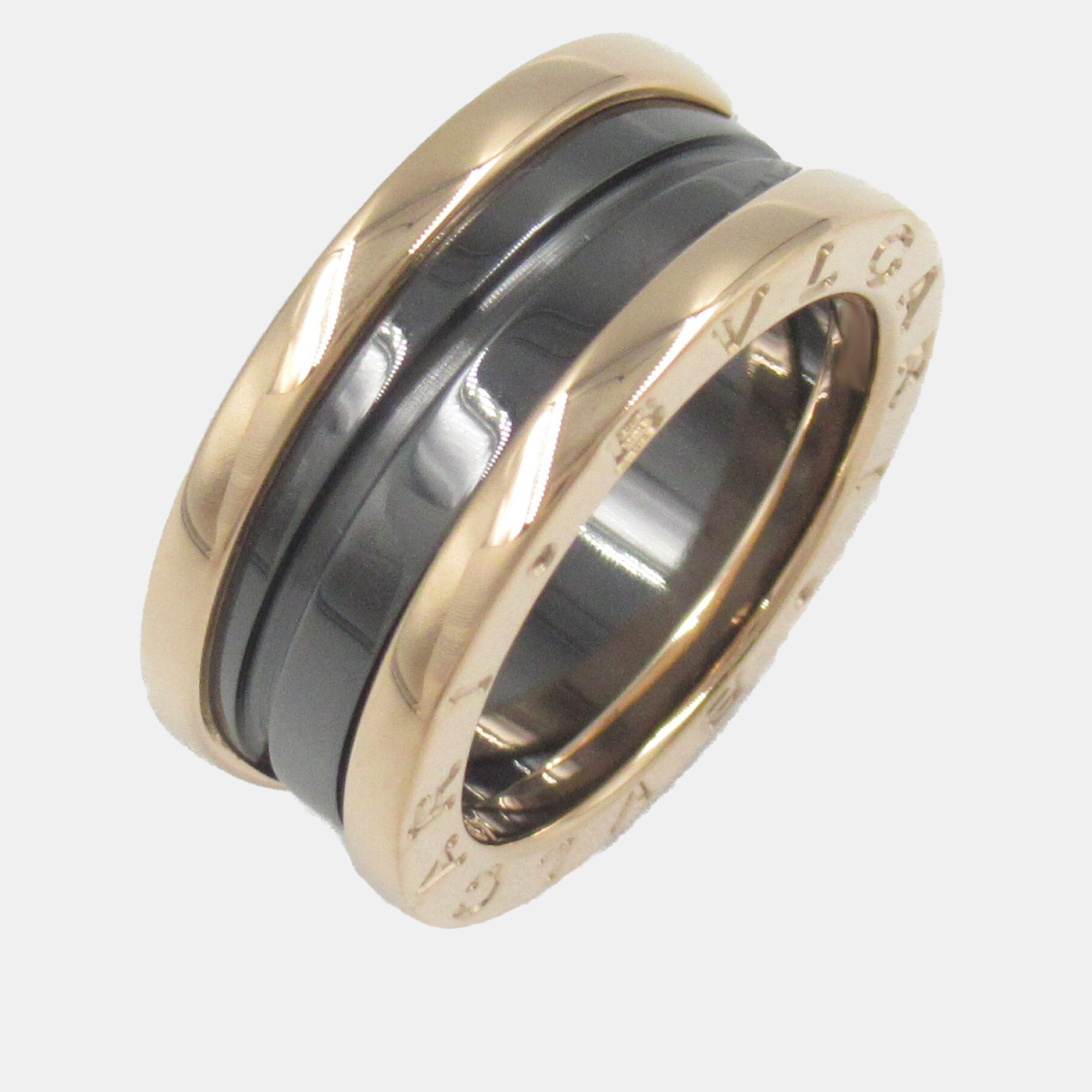 

Bvlgari B.Zero1 18K Rose Gold and Ceramic Band Ring EU 48