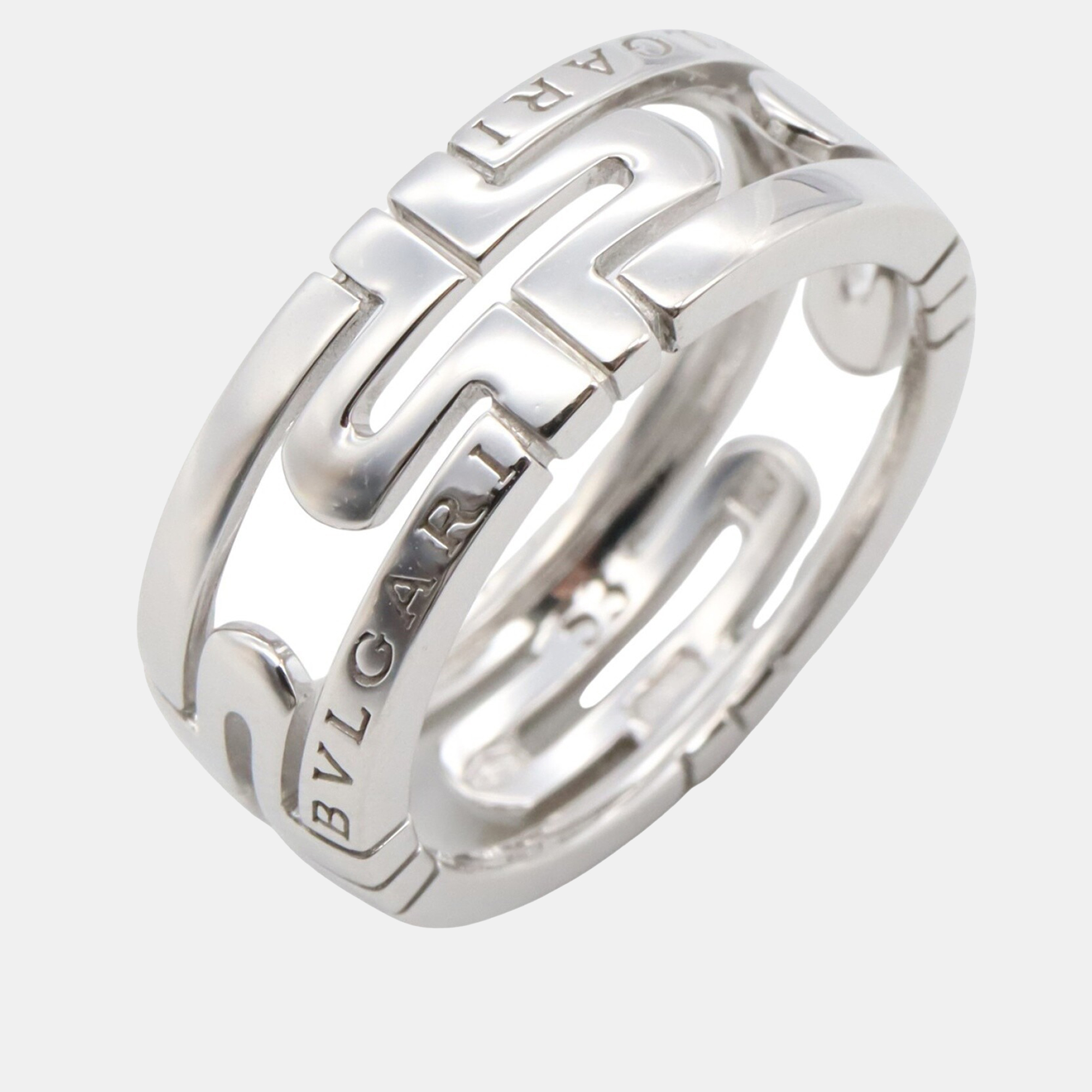 

Bvlgari Parentesi 18K White Gold Band Ring EU 53