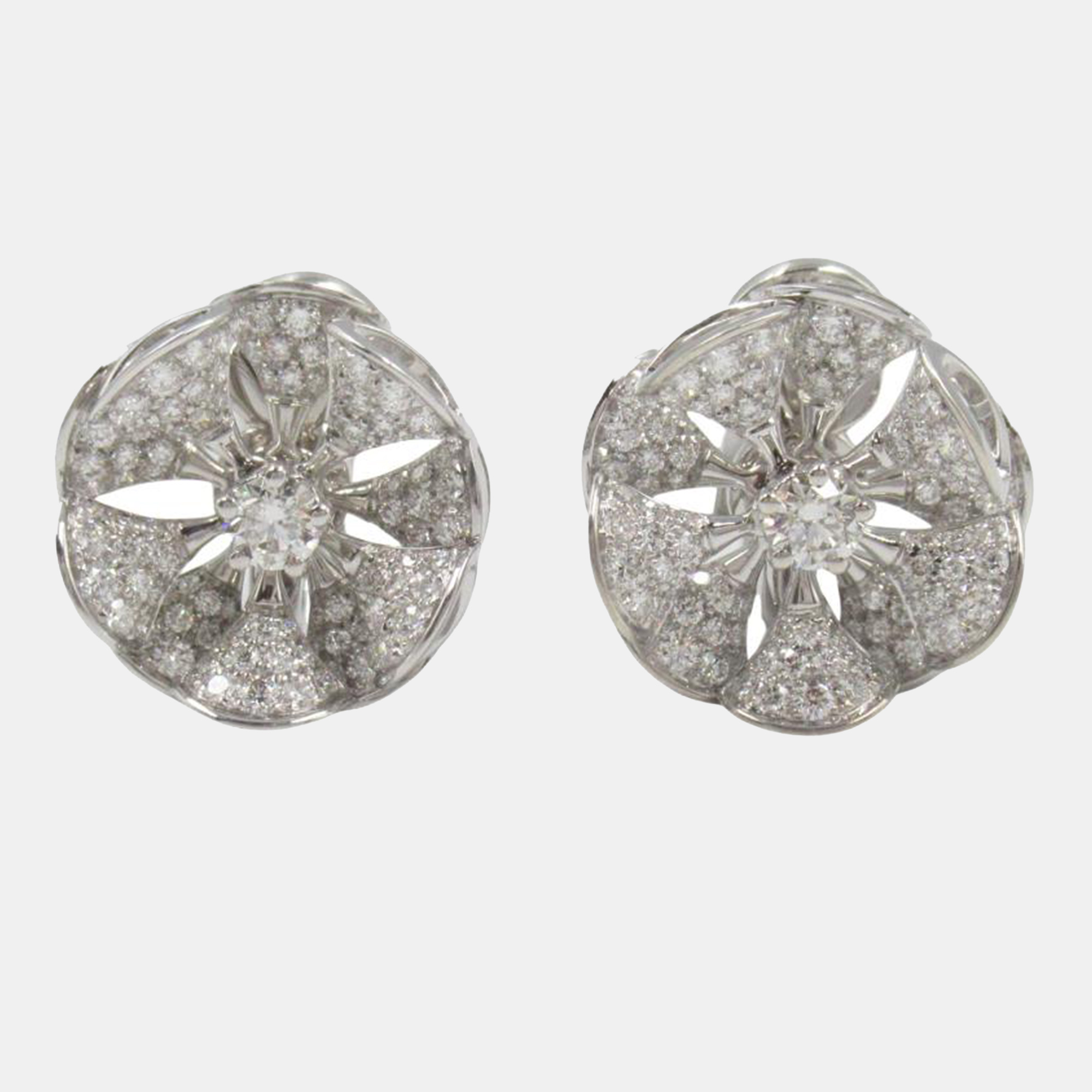 

Bvlgari Divas' Dream Divissima 18K White Gold 1.05ctw Diamond Earrings