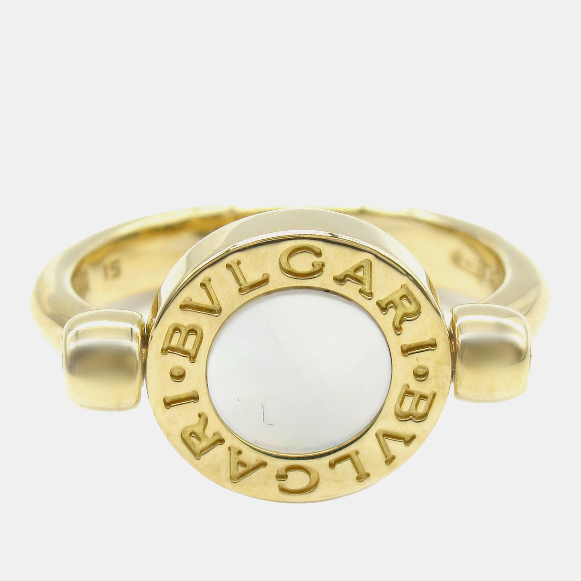 

Bvlgari 18K Yellow Gold Mother of Pearl and Onyx Ring