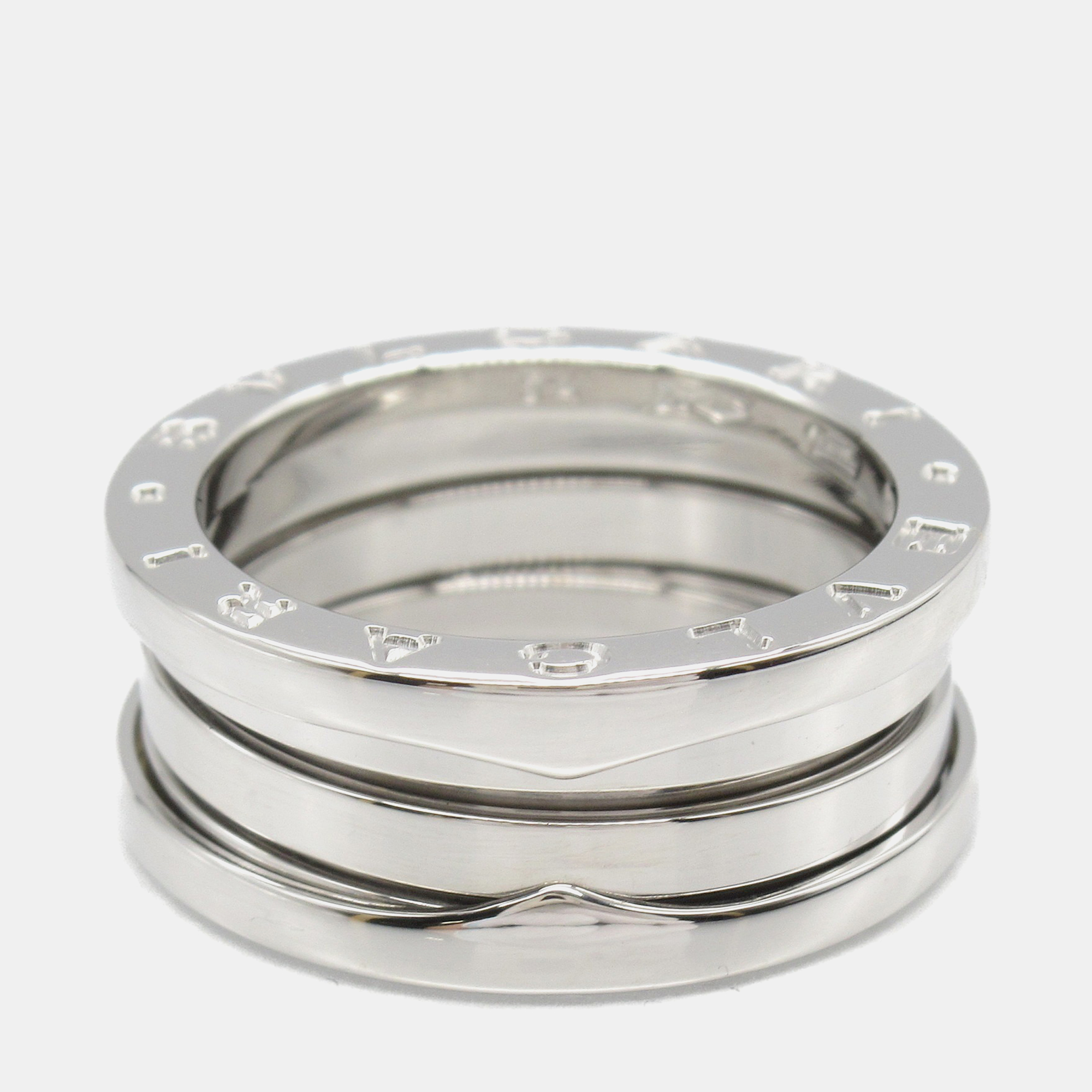 Pre-owned Bvlgari B.zero118k White Gold Ring Eu 54
