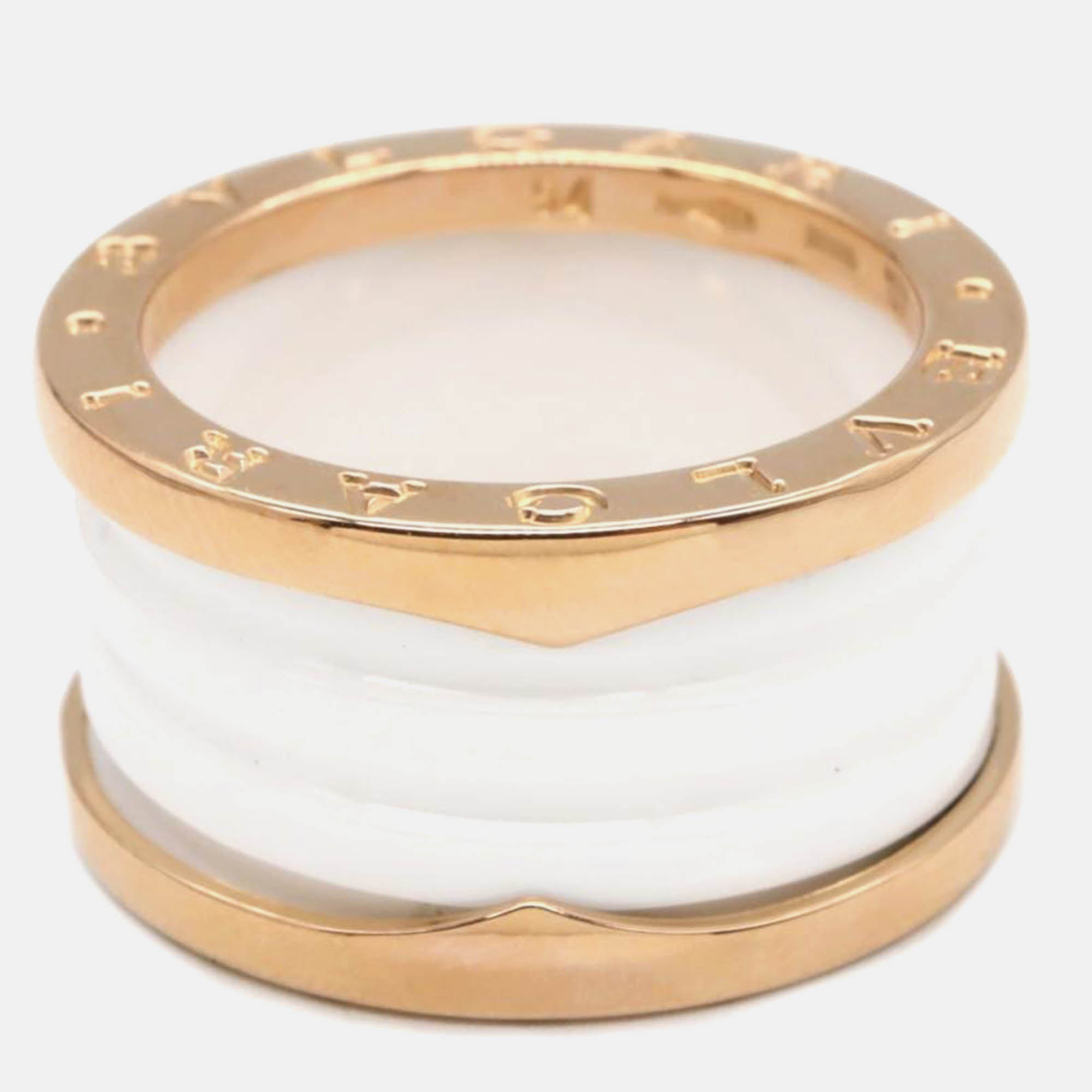 

Bvlgari B.Zero1 18K Rose Gold and Ceramic Band Ring EU