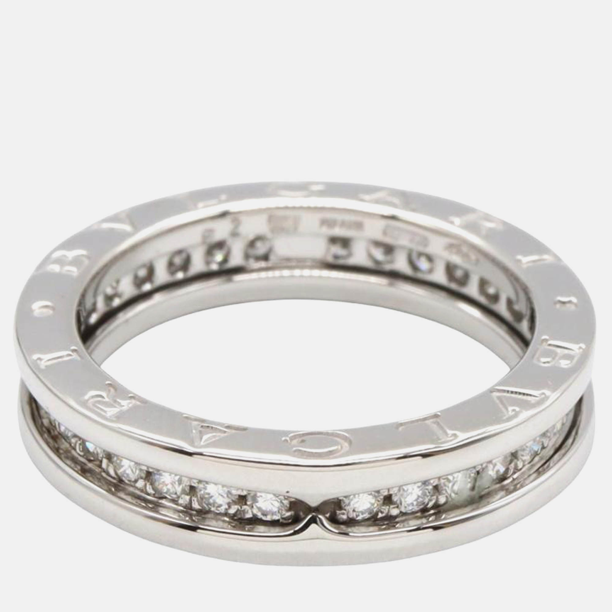 

Bvlgari B.Zero1 18K White Gold and Diamond Band Ring EU